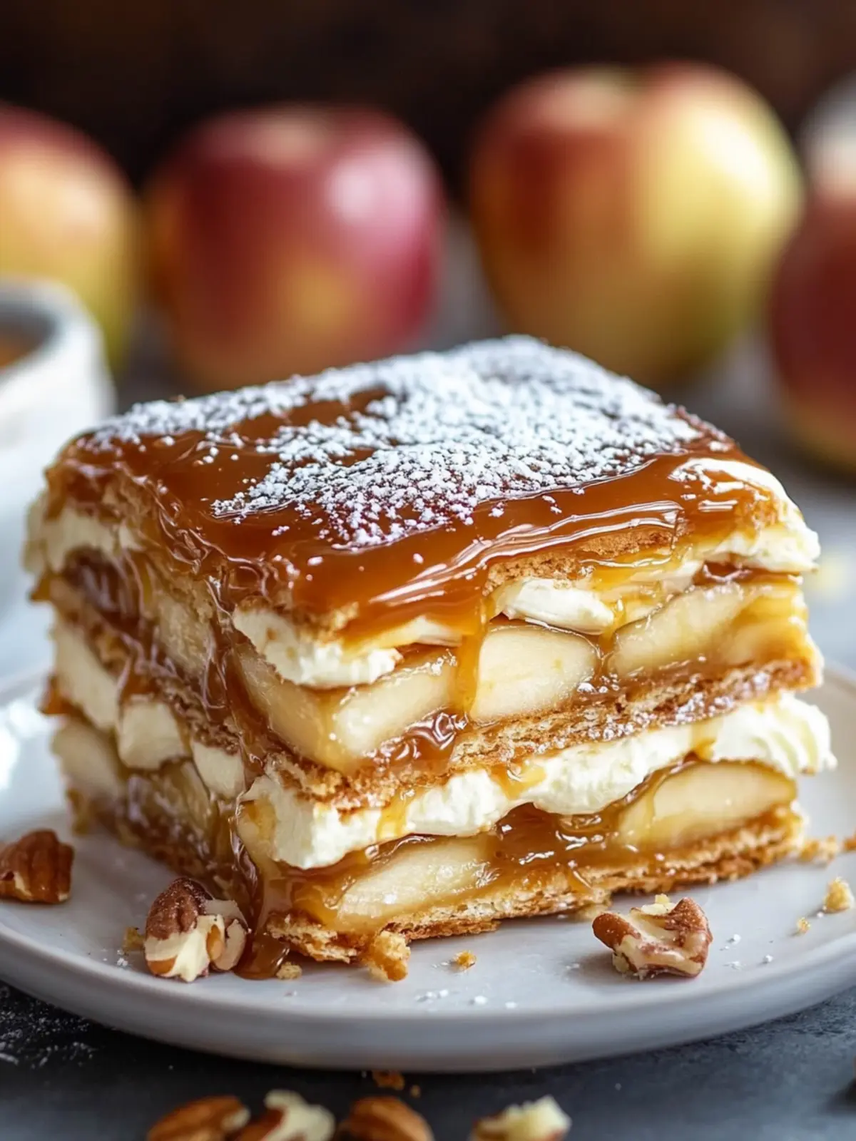 Caramel Apple  clair Cake