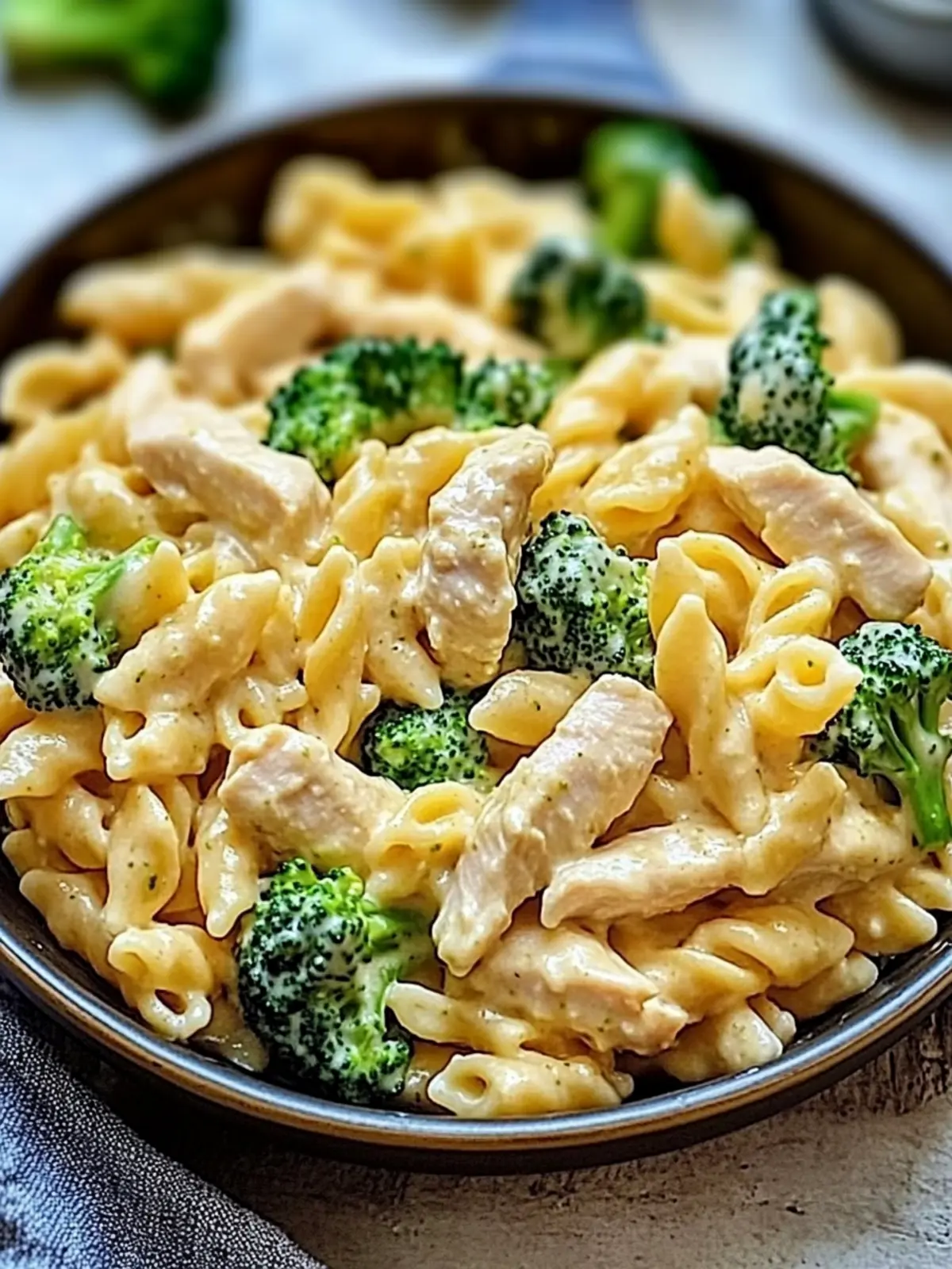Creamy Chicken & Broccoli Pasta in One Pot