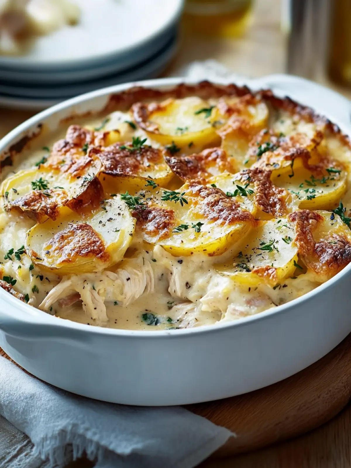 . Baked Potato & Chicken Cream Dish