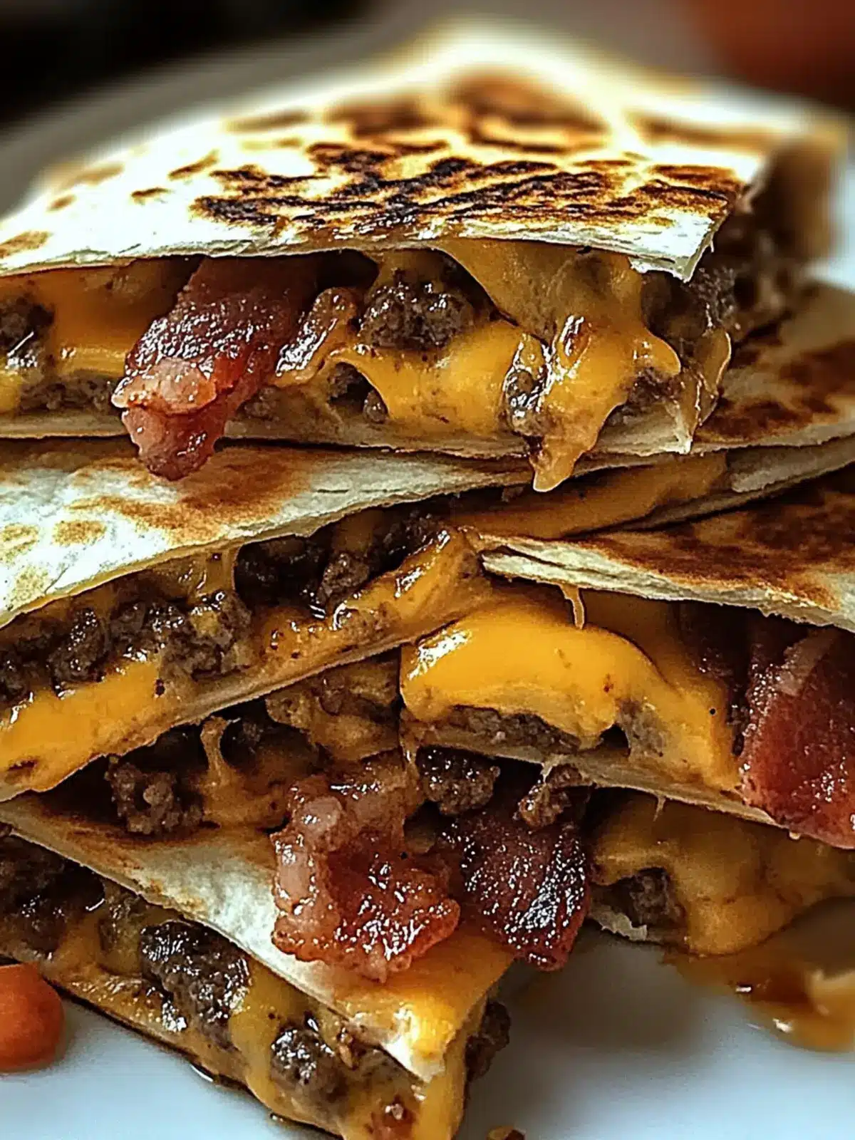 Maple Bacon Cheeseburger Bomb Quesadillas You'll Crave 4 Maple Bacon Cheeseburger Bomb Quesadillas