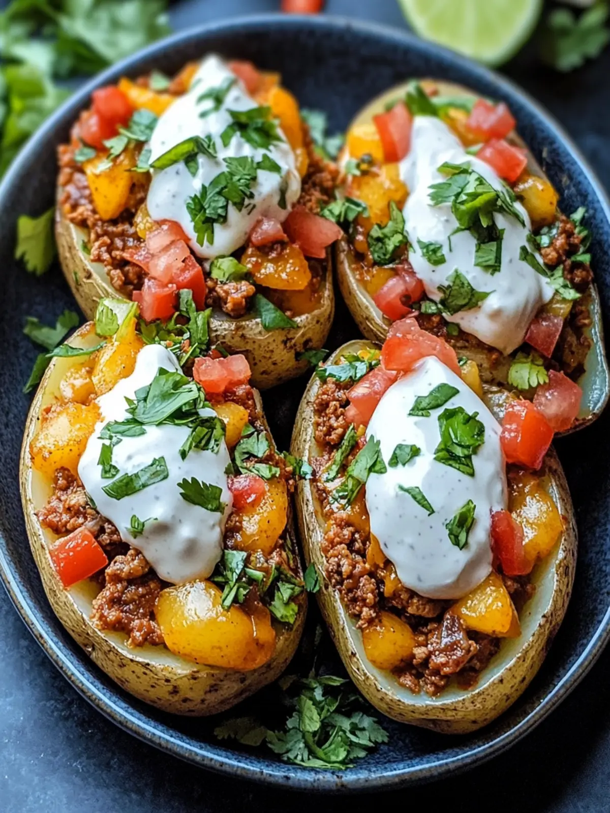TACO POTATOES WITH CREAMY DRESSING!
