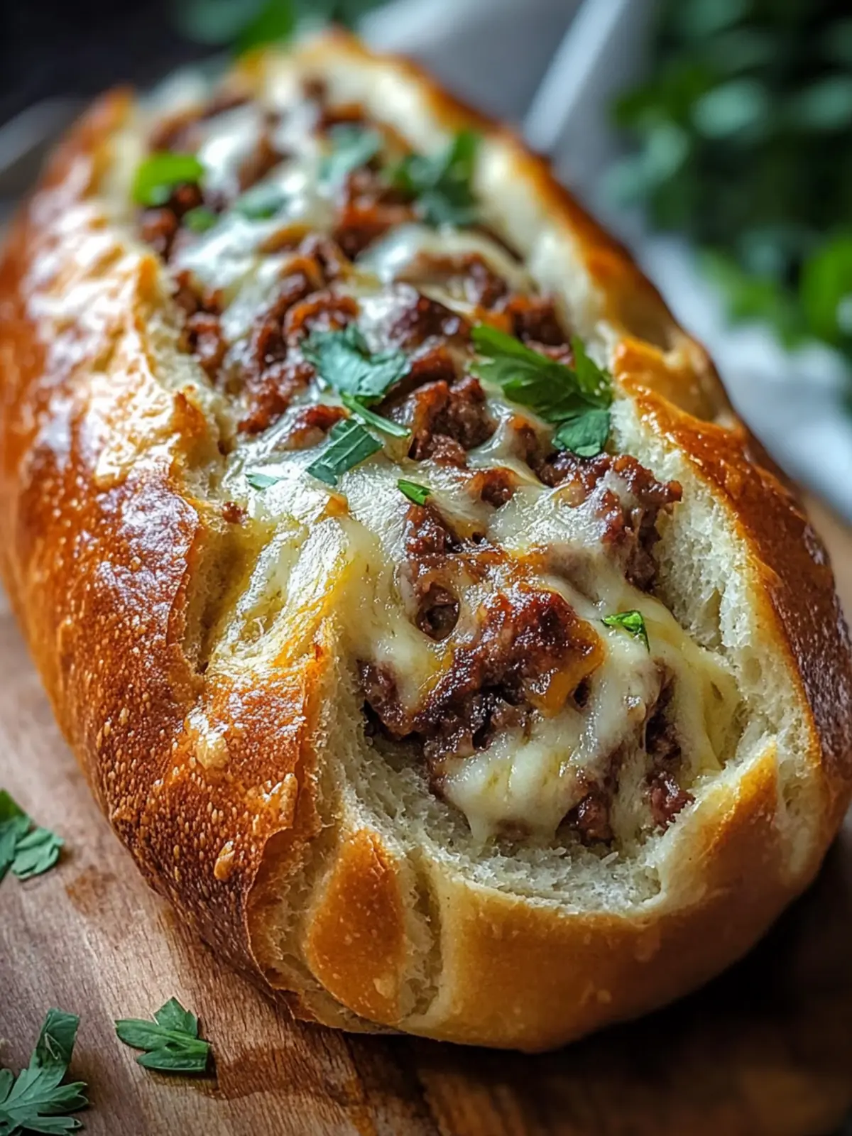 Cheesesteak-Stuffed Garlic Bread Loaf to Wow Your Taste Buds 4 Cheesesteak-Stuffed Garlic Bread Loaf