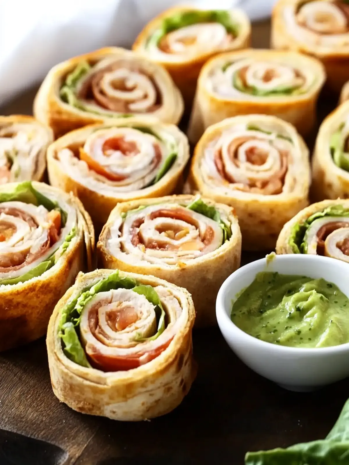 Turkey & Tomato Pinwheel Sandwiches