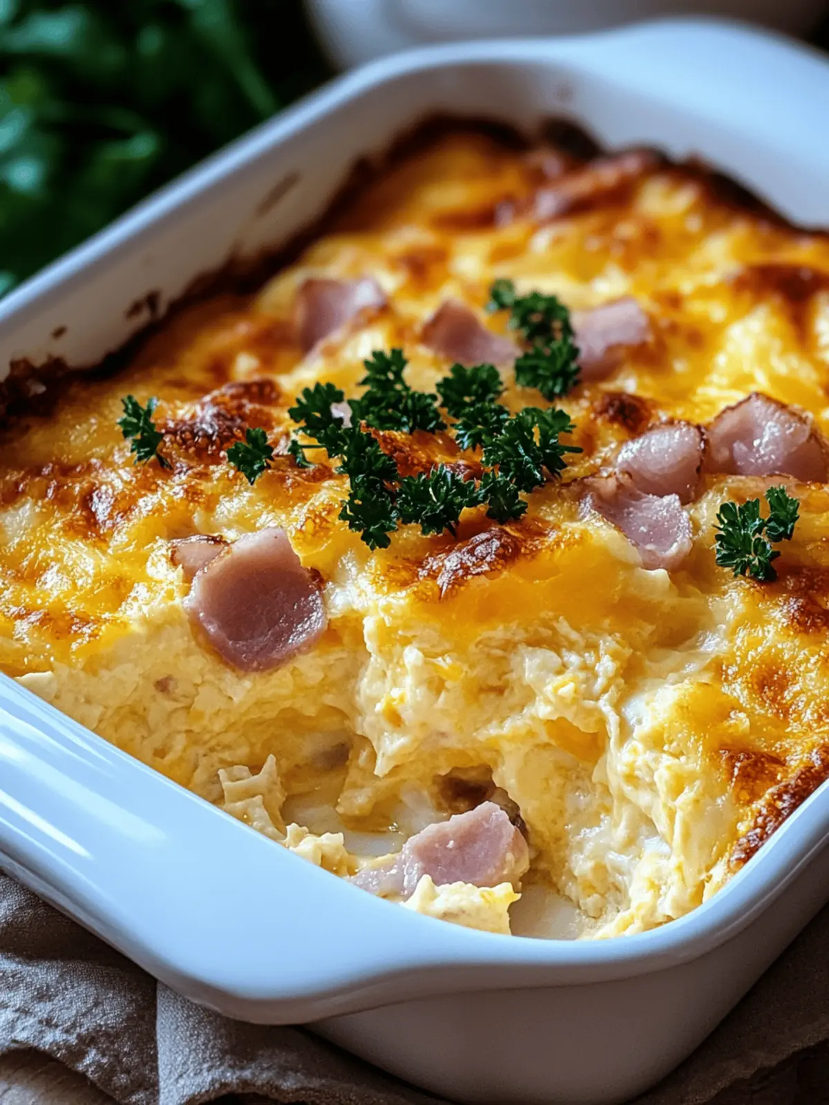 Deliciously Easy Ham Egg & Cheese Casserole for Busy Mornings 4 Ham Egg & Cheese Casserole