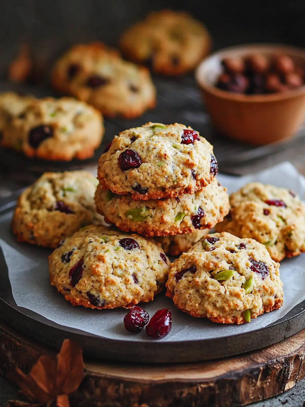 Pumpkin Cranberry Cottage Cheese Cookies