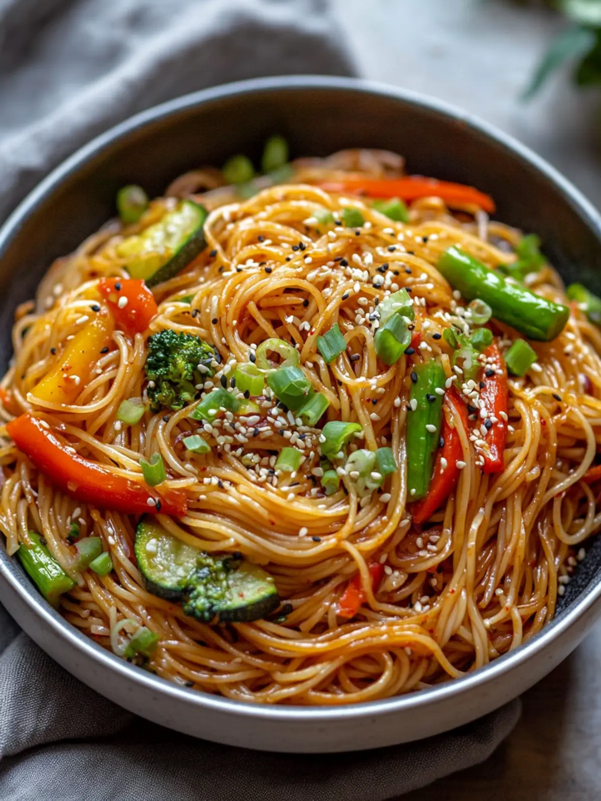 Korean-Style Spicy Garlic Noodle Stir-Fry with Veggies Bliss 2 Korean-Style Spicy Garlic Noodle Stir-Fry with Veggies