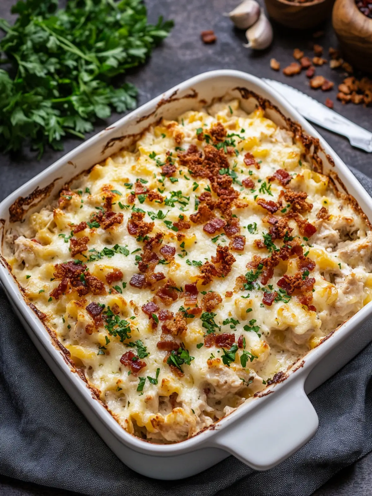 Chicken Bacon Ranch Casserole