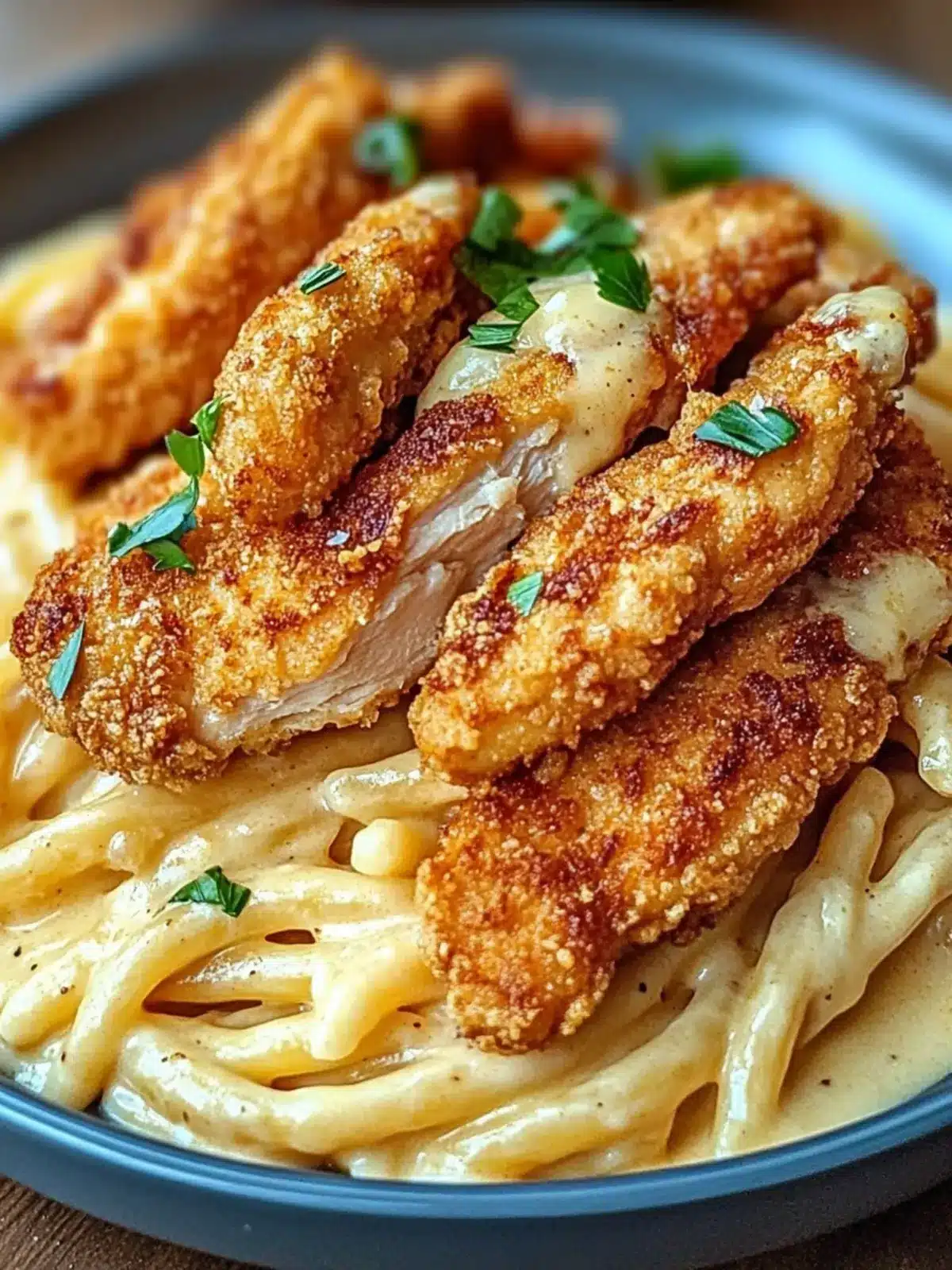 Crispy Chicken with Creamy Pasta: A Comfort Food Delight 3 Crispy Chicken with Creamy Pasta