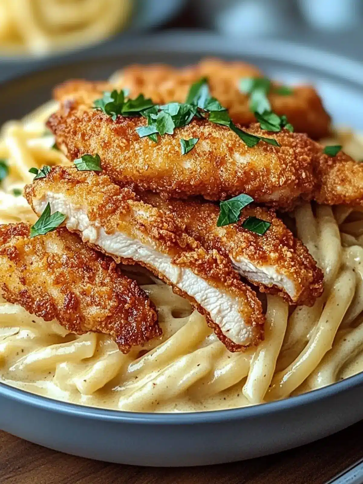 Crispy Chicken with Creamy Pasta: A Comfort Food Delight 4 Crispy Chicken with Creamy Pasta