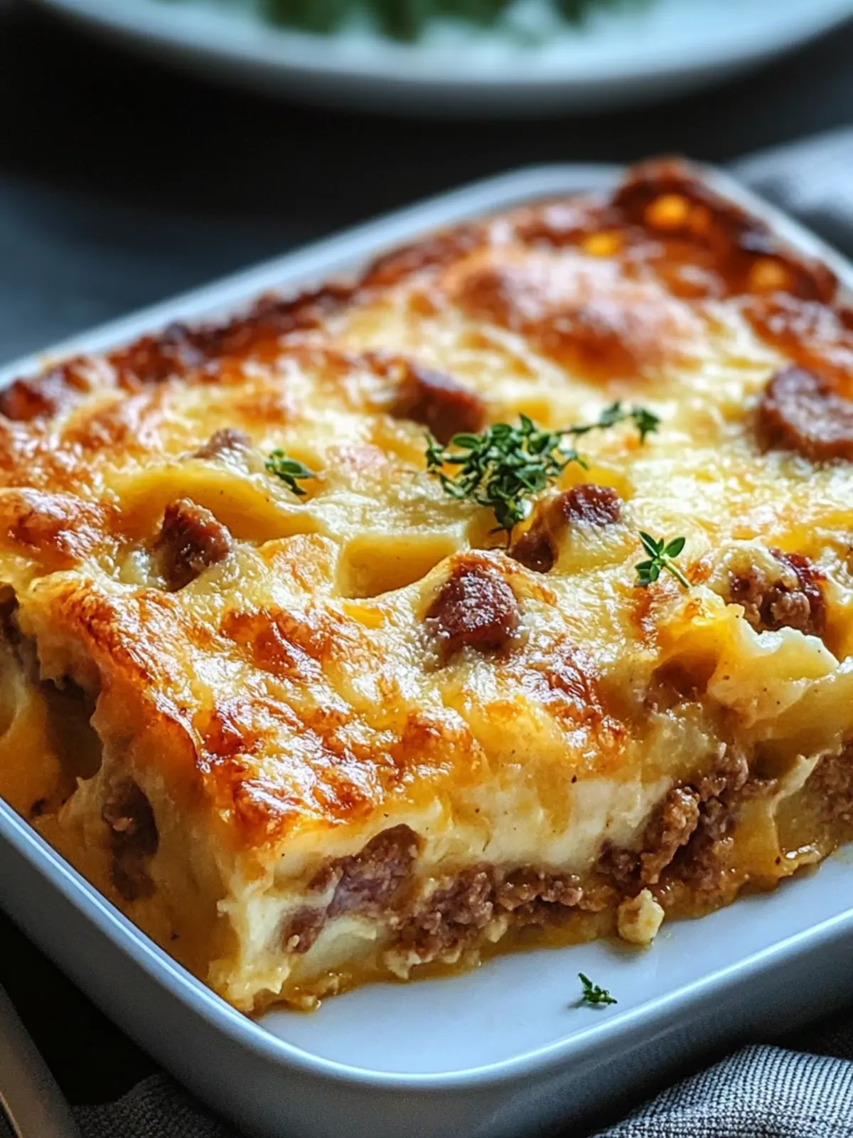 Cheesy Sausage and Potato Casserole for Cozy Nights 3 CHEESY SAUSAGE AND POTATO CASSEROLE