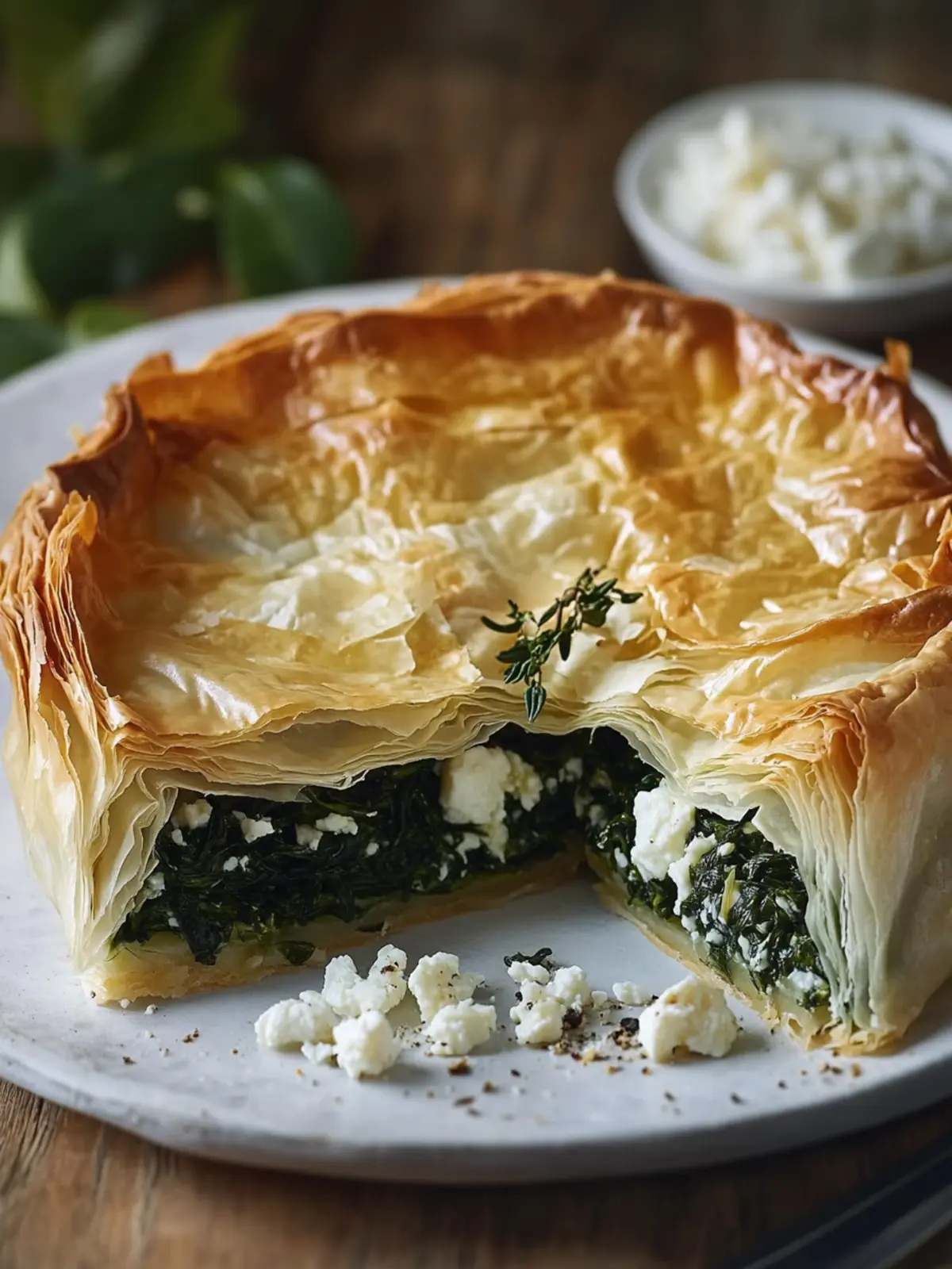 Delicious Spinach and Feta Phyllo Pie