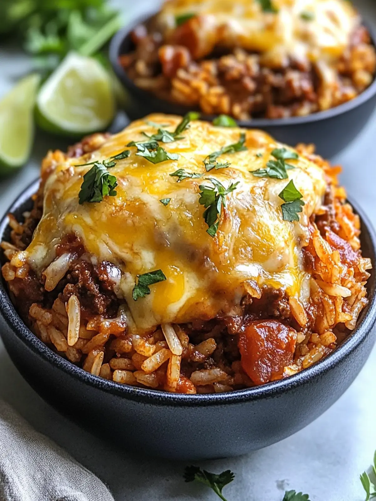 Cheesy Beef Enchilada Rice