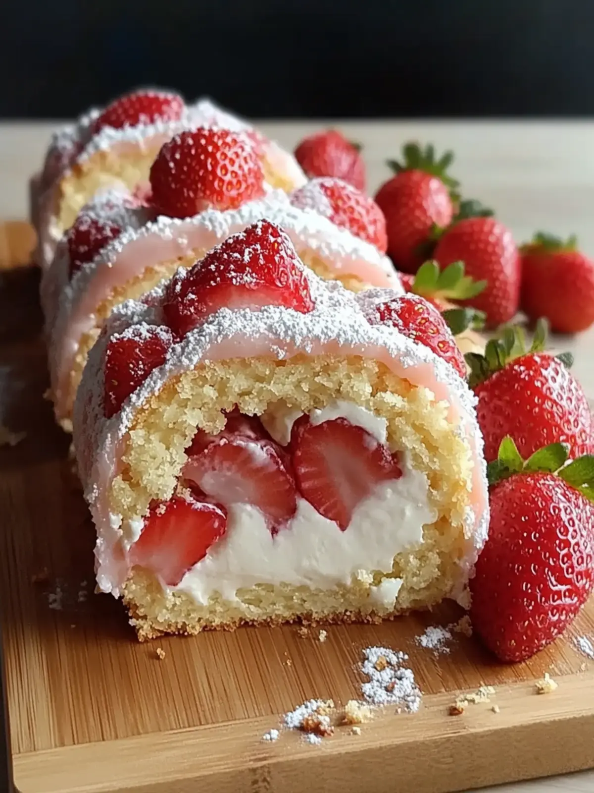 Delicious No-Bake Strawberry Shortcake Cheesecake Rolls Recipe 2 Strawberry Shortcake Cheesecake Rolls