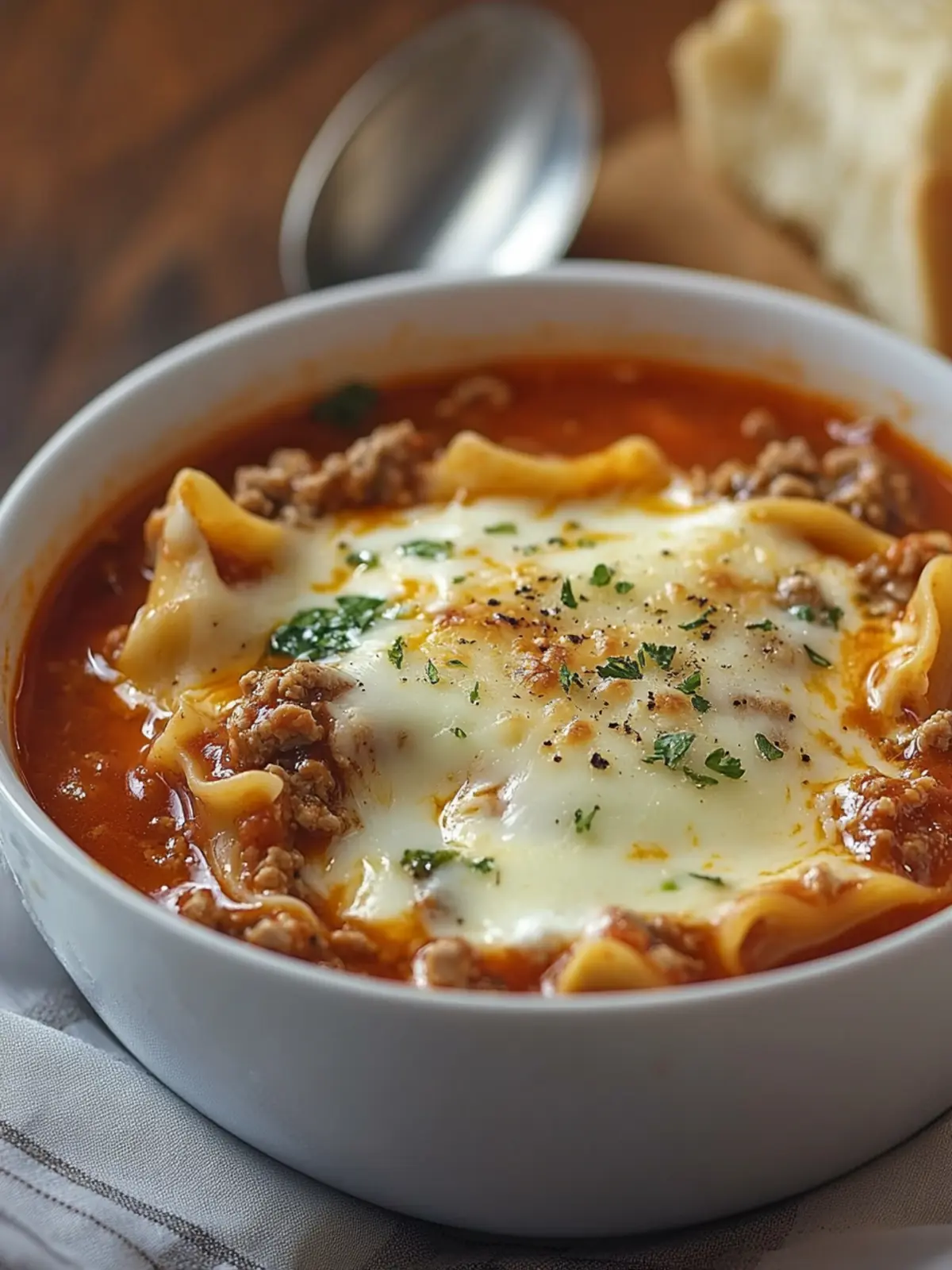 Melt-in-Your-Mouth Hearty Lasagna Soup with Cheese Magic 2 Deliciously Hearty Lasagna Soup with Melted Cheese