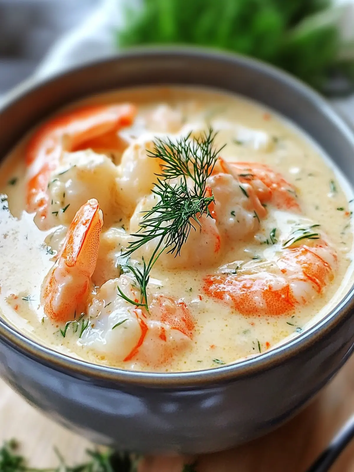 Homemade Crab and Shrimp Seafood Bisque with Creamy Dill Magic 3 HOMEMADE CRAB AND SHRIMP SEAFOOD BISQUE WITH CREAMY DILL DRESSING