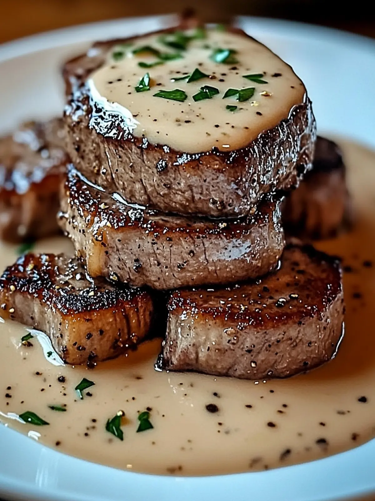 Savory Peppercorn Steak with Creamy Sauce to Impress Tonight 3 Peppercorn Steak with Creamy Sauce