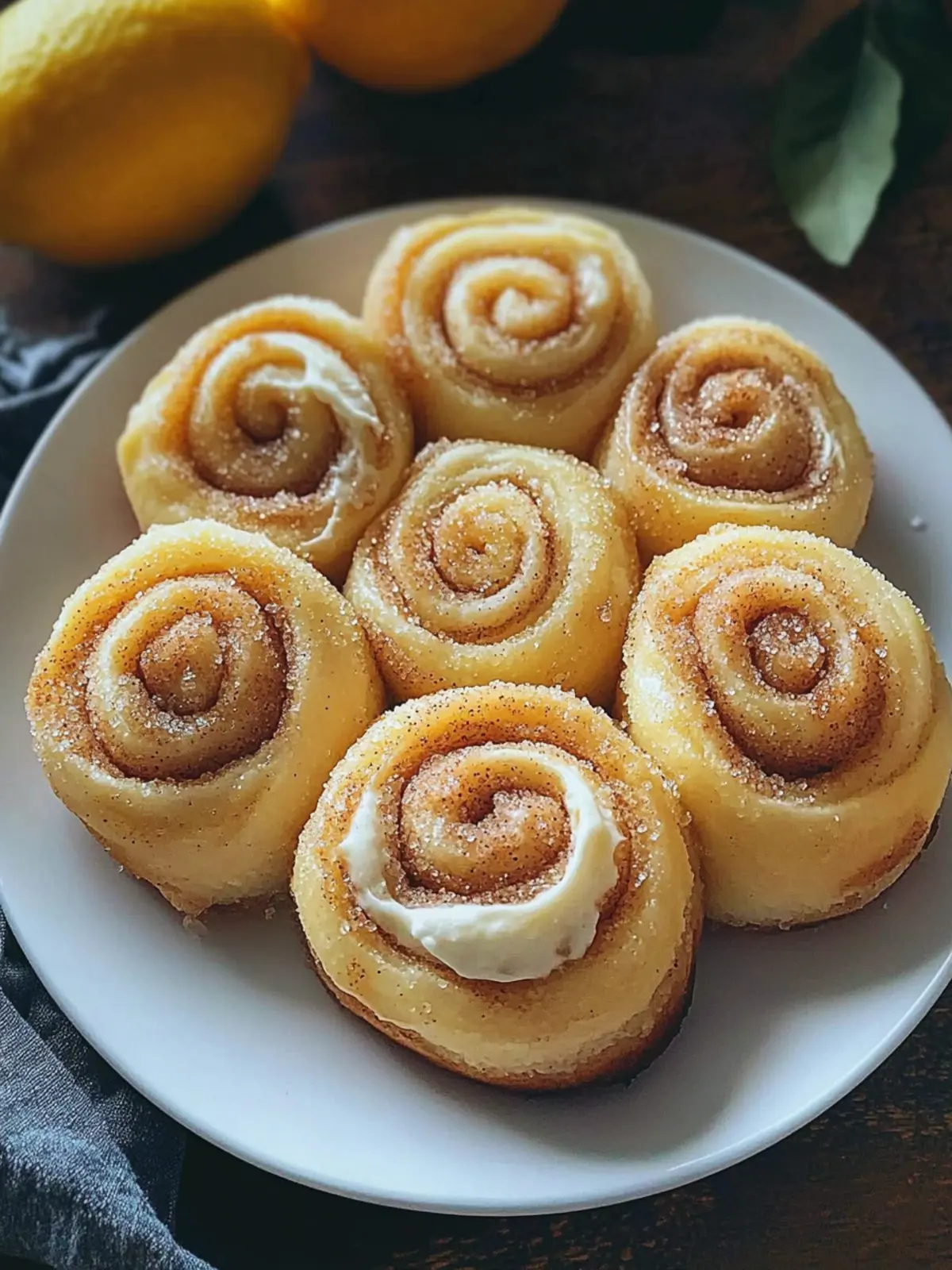 Irresistible Cinnamon Sugar Rolls with Zesty Lemon Cream 2 Cinnamon Sugar Rolls with Lemon Cream