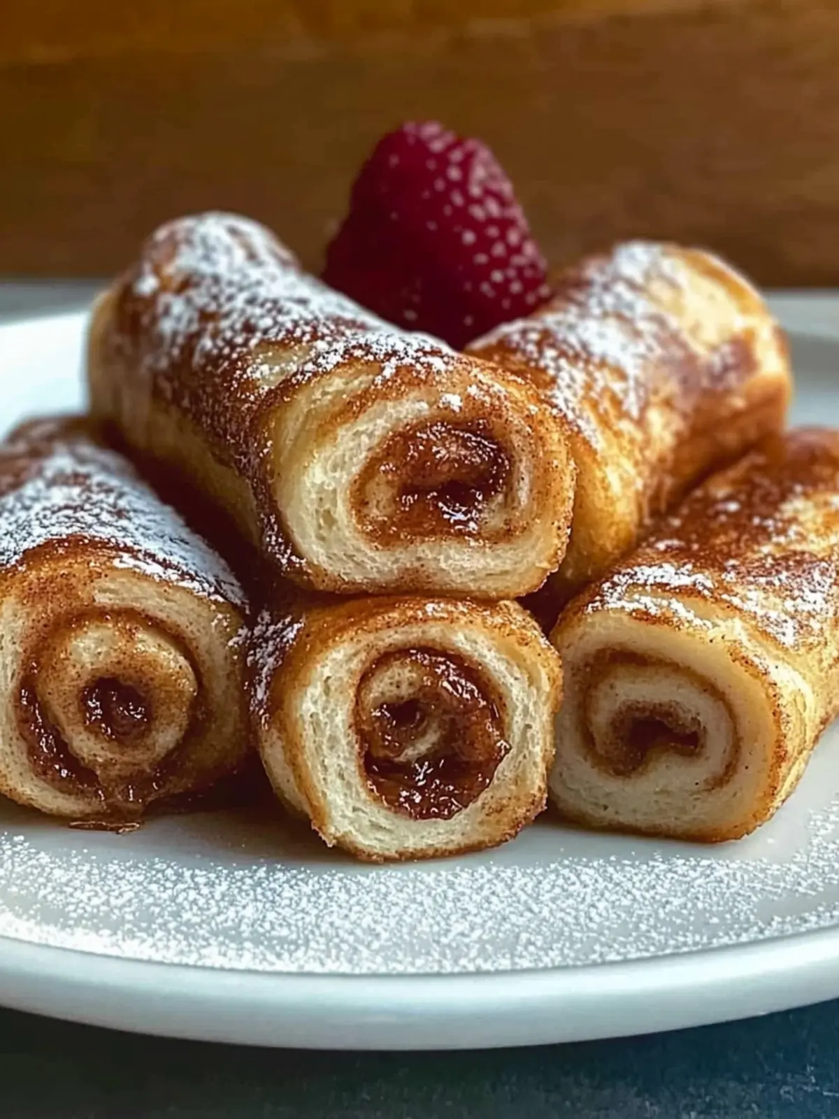 Irresistible Cinnamon Roll French Toast Roll-Ups for Brunch Bliss 2 Cinnamon Roll French Toast Roll-Ups