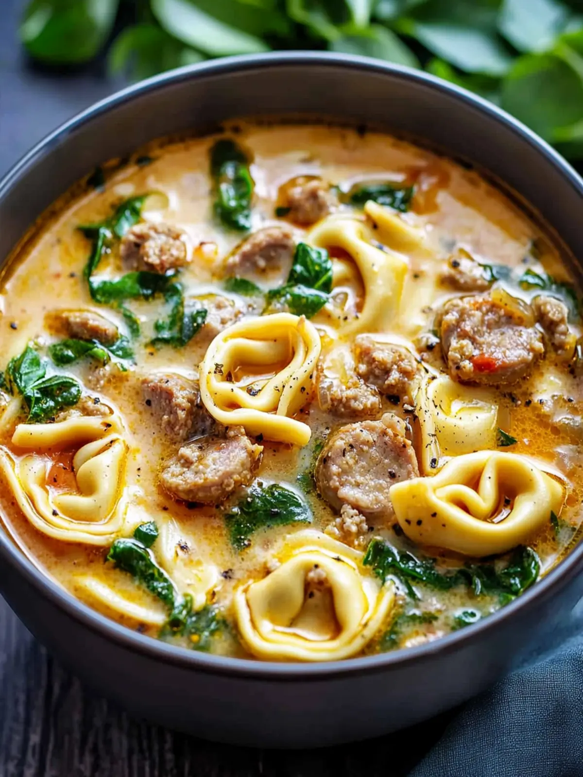 Creamy Sausage Tortellini Soup That Warms Your Soul 2 Creamy Sausage Tortellini Soup