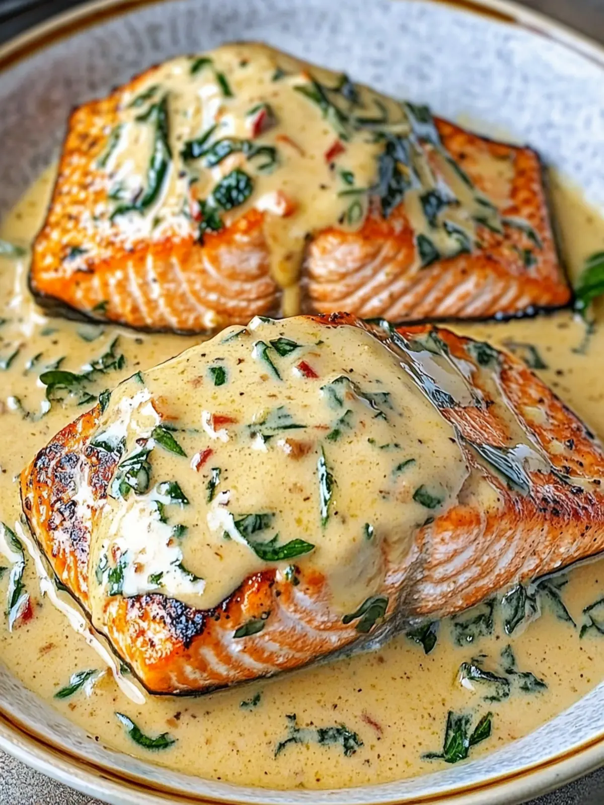 Creamy Garlic Butter Tuscan Salmon for a Cozy Night In 4 Creamy Garlic Butter Tuscan Salmon