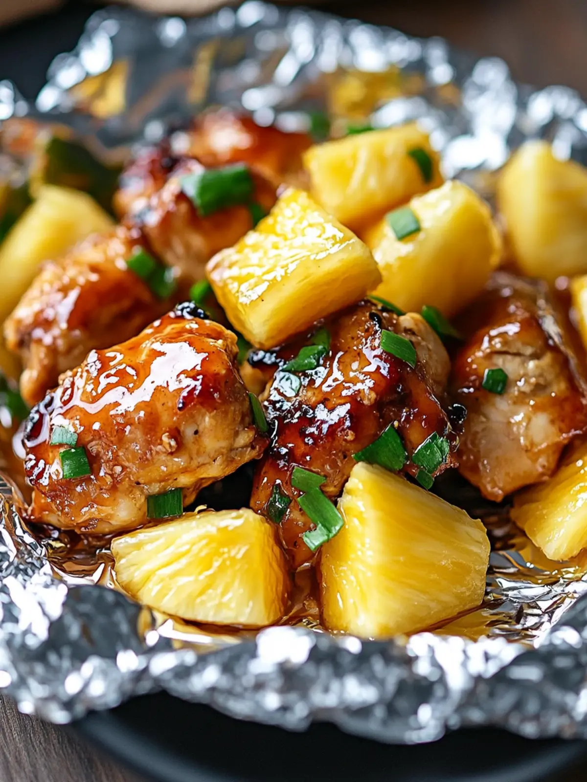Teriyaki Chicken and Pineapple Foil Packets for the Win 4 TERIYAKI CHICKEN AND PINEAPPLE FOIL PACKETS