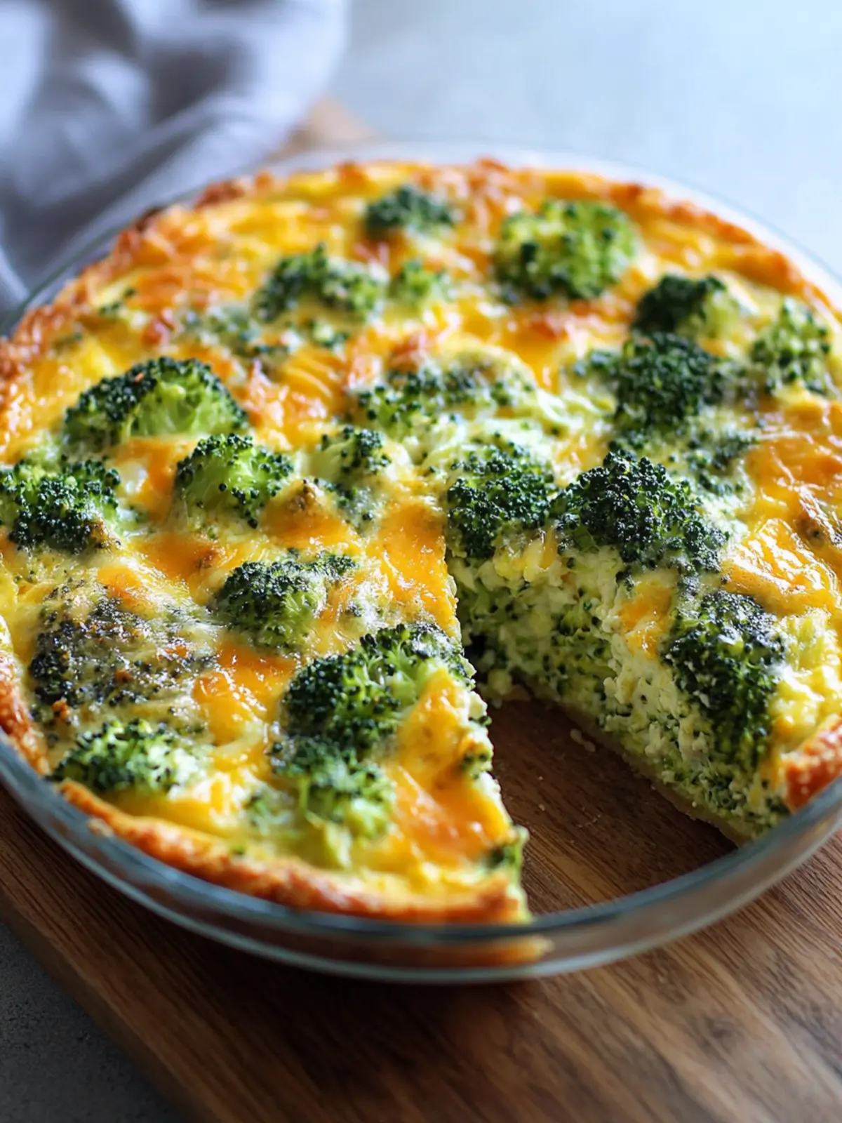 Broccoli & Cheddar Crustless Quiche: Easy, Delicious Brunch Delight 4 Broccoli & Cheddar Crustless Quiche