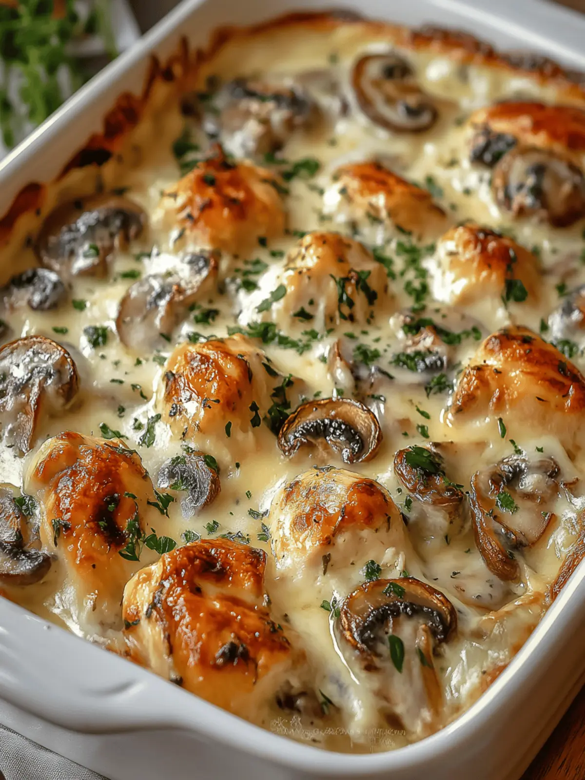 Garlic Mushroom Chicken Casserole That Comforts Your Soul 2 Garlic Mushroom Chicken Casserole
