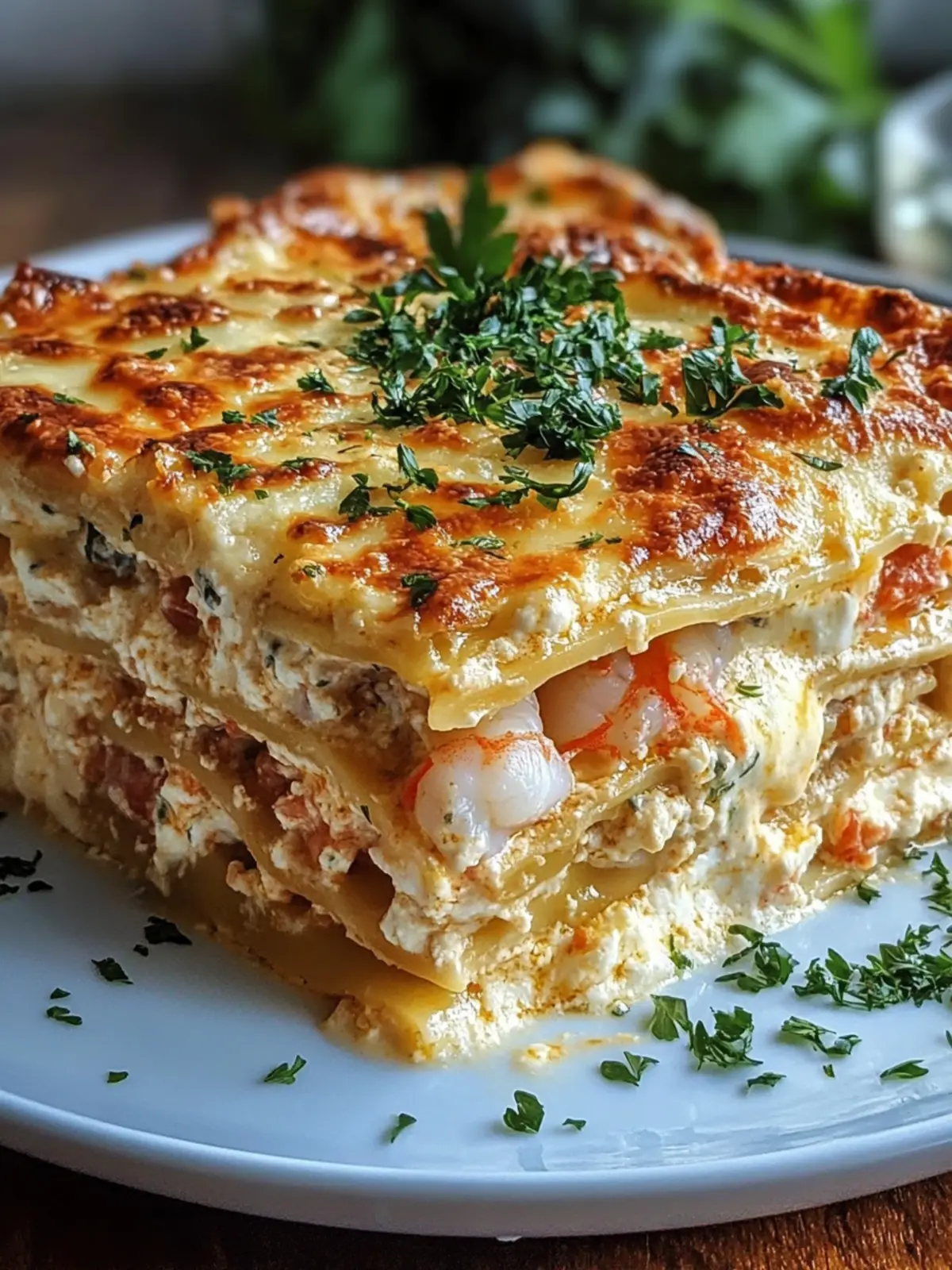 Seafood Lasagna with Shrimp & Crab