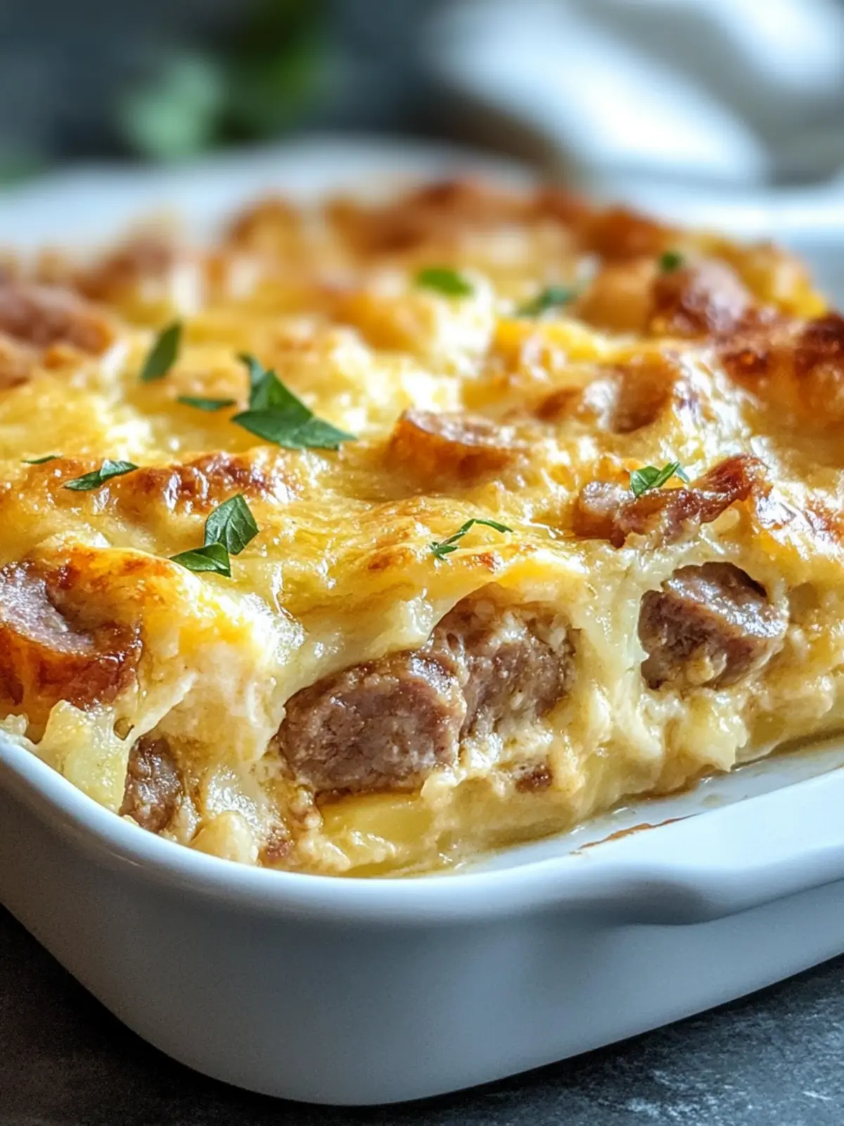 Cheesy Sausage and Potato Casserole for Cozy Nights 4 CHEESY SAUSAGE AND POTATO CASSEROLE