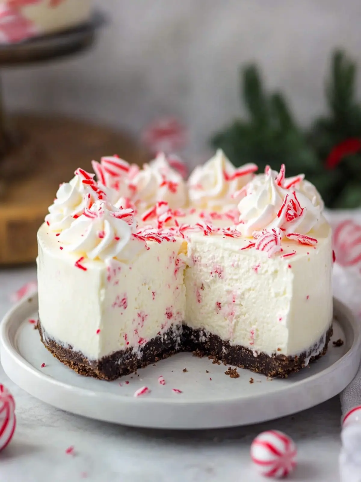 No Bake Peppermint Cheesecake: Effortless Holiday Indulgence 2 No Bake Peppermint Cheesecake