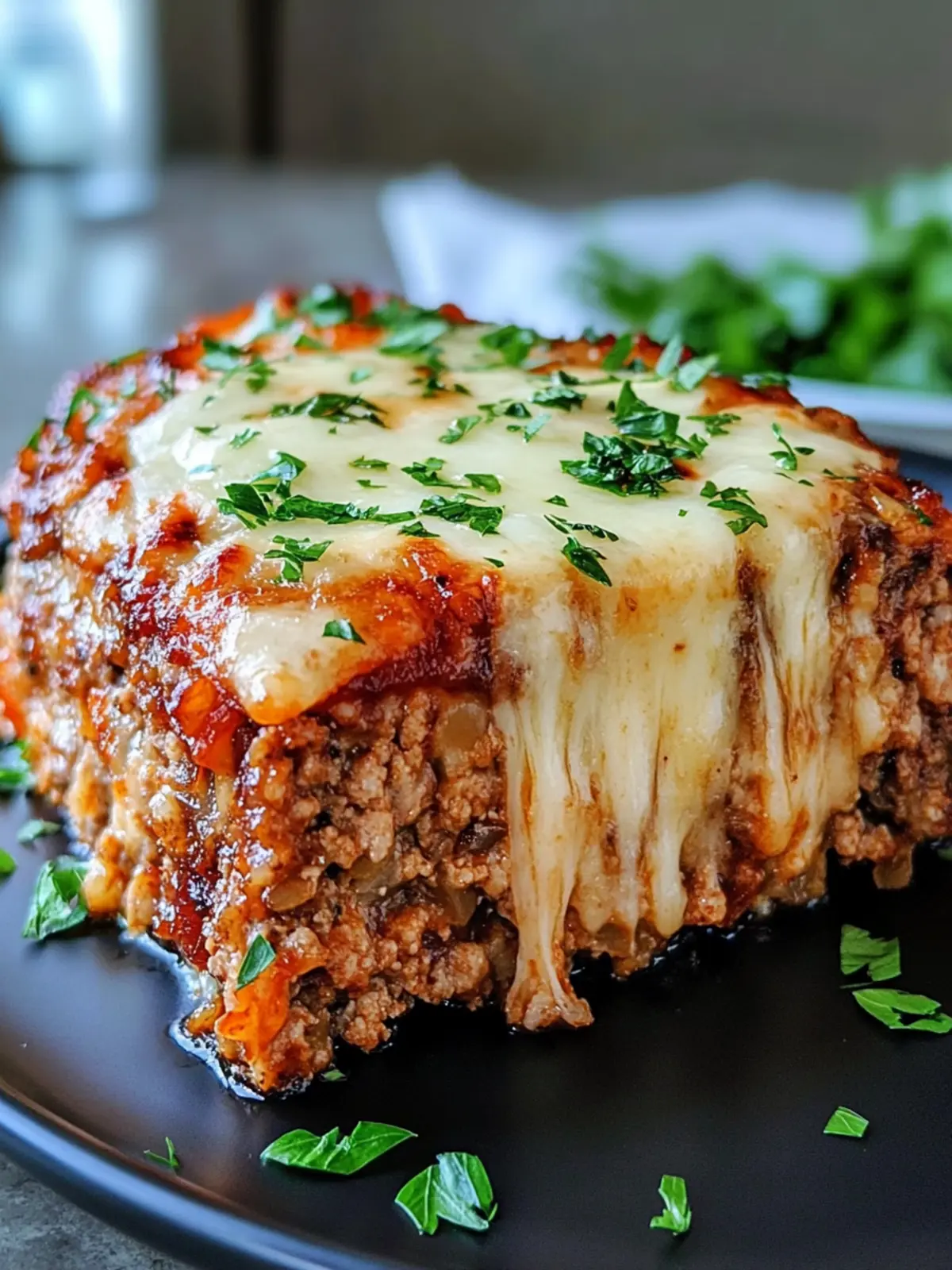 Crockpot French Onion Meatloaf with Melted Swiss Cheese