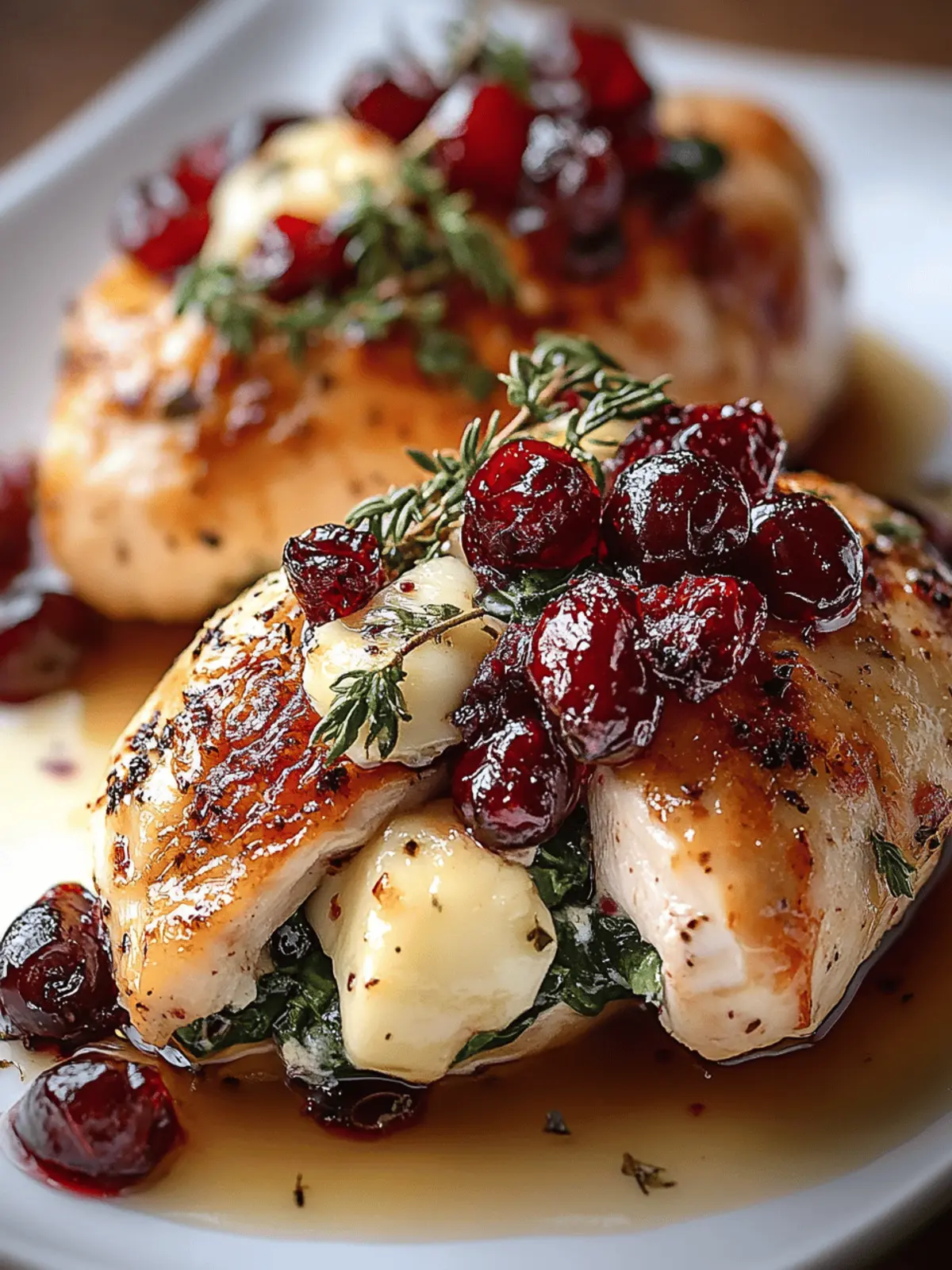 Cranberry & Spinach Stuffed Chicken with Brie for Cozy Dinners 2 Cranberry & Spinach Stuffed Chicken with Brie