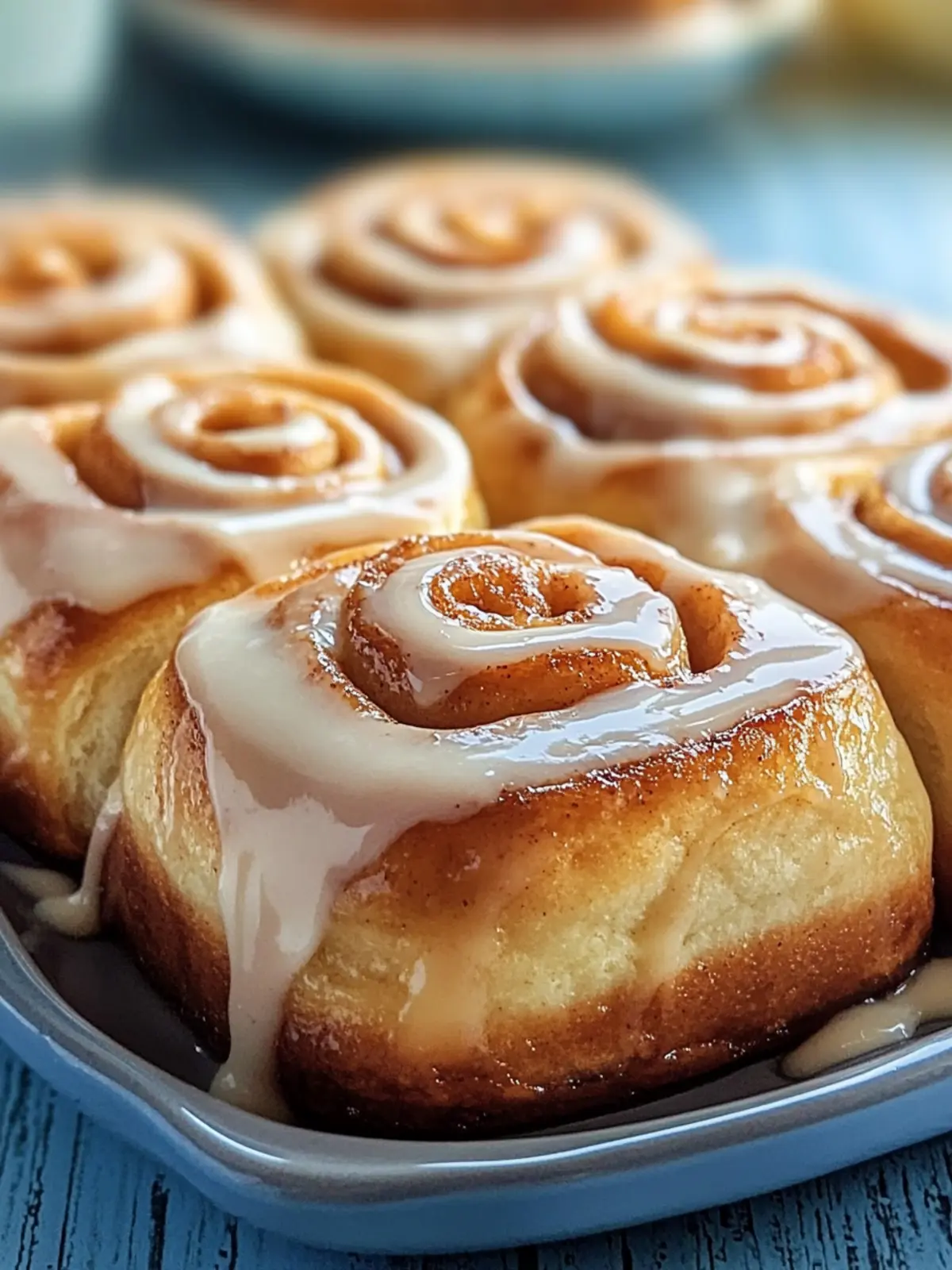 Decadent King's Hawaiian Cinnamon Rolls with Creamy Glaze 4 KING'S HAWAIIAN CINNAMON ROLLS WITH CREAMY GLAZE
