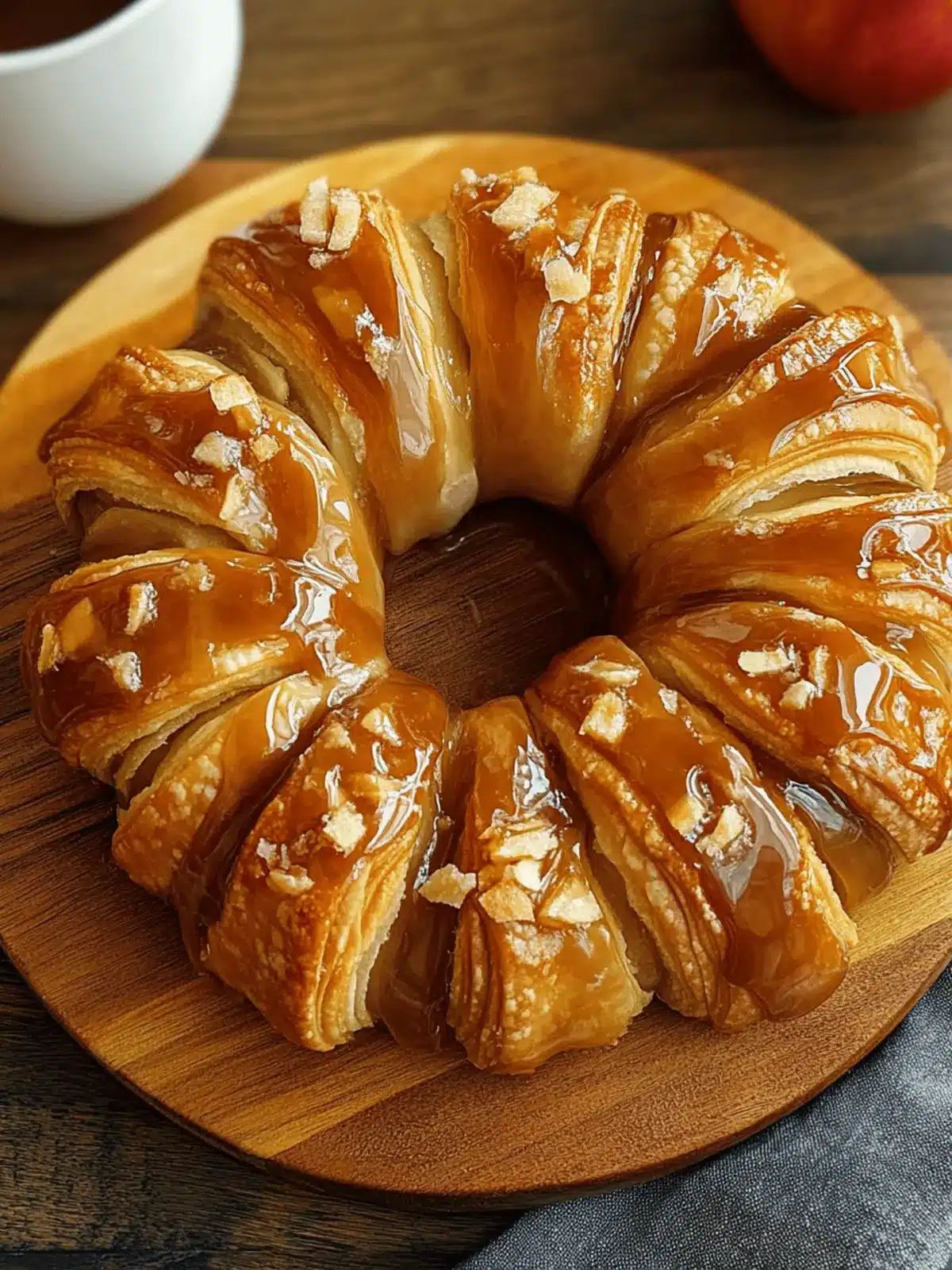 Caramel Apple Cream Cheese Crescent Ring for Cozy Gatherings 3 Caramel Apple Cream Cheese Crescent Ring