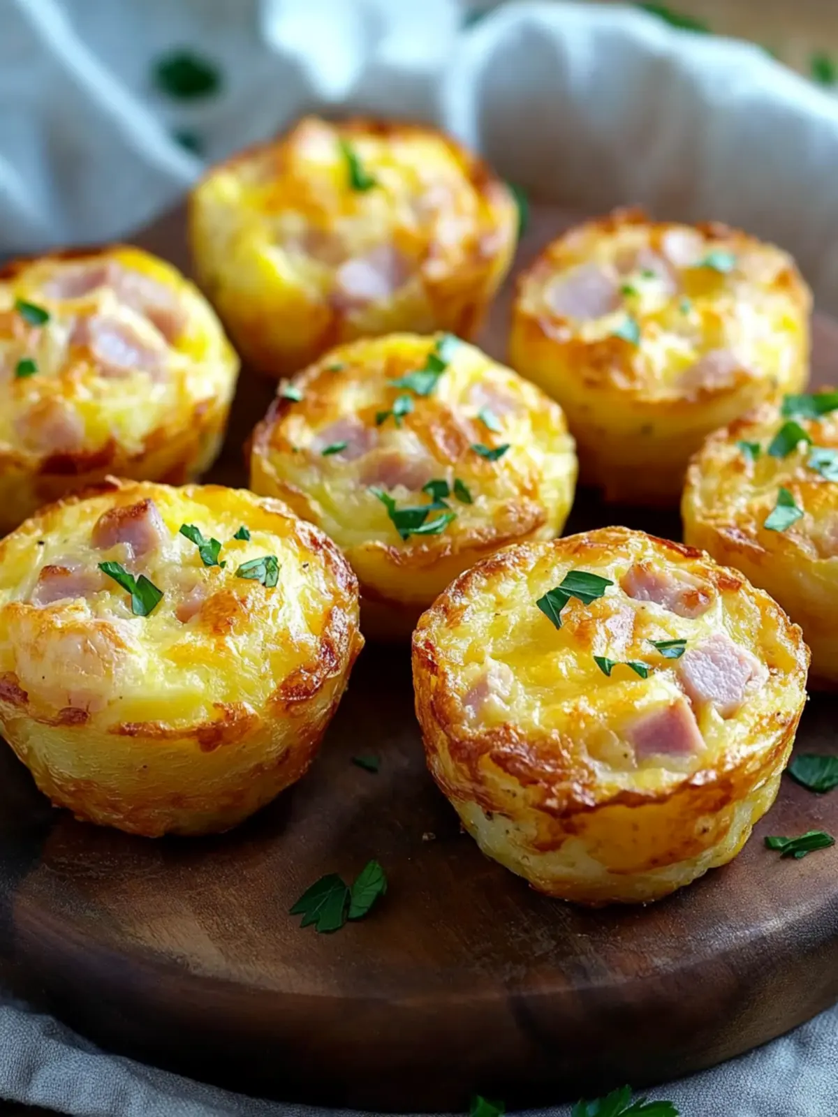 Creamy Ham, Potato & Cheese Breakfast Bites