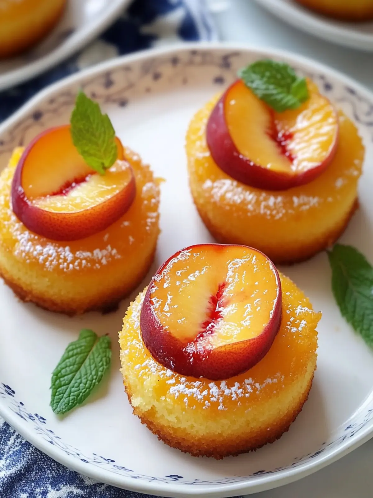 Peach Upside Down Mini Cakes for Sweet Summer Bliss 4 PEACH UPSIDE DOWN MINI CAKES