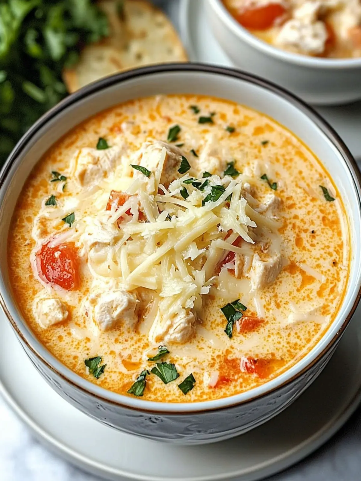 Creamy Chicken Parmesan Soup