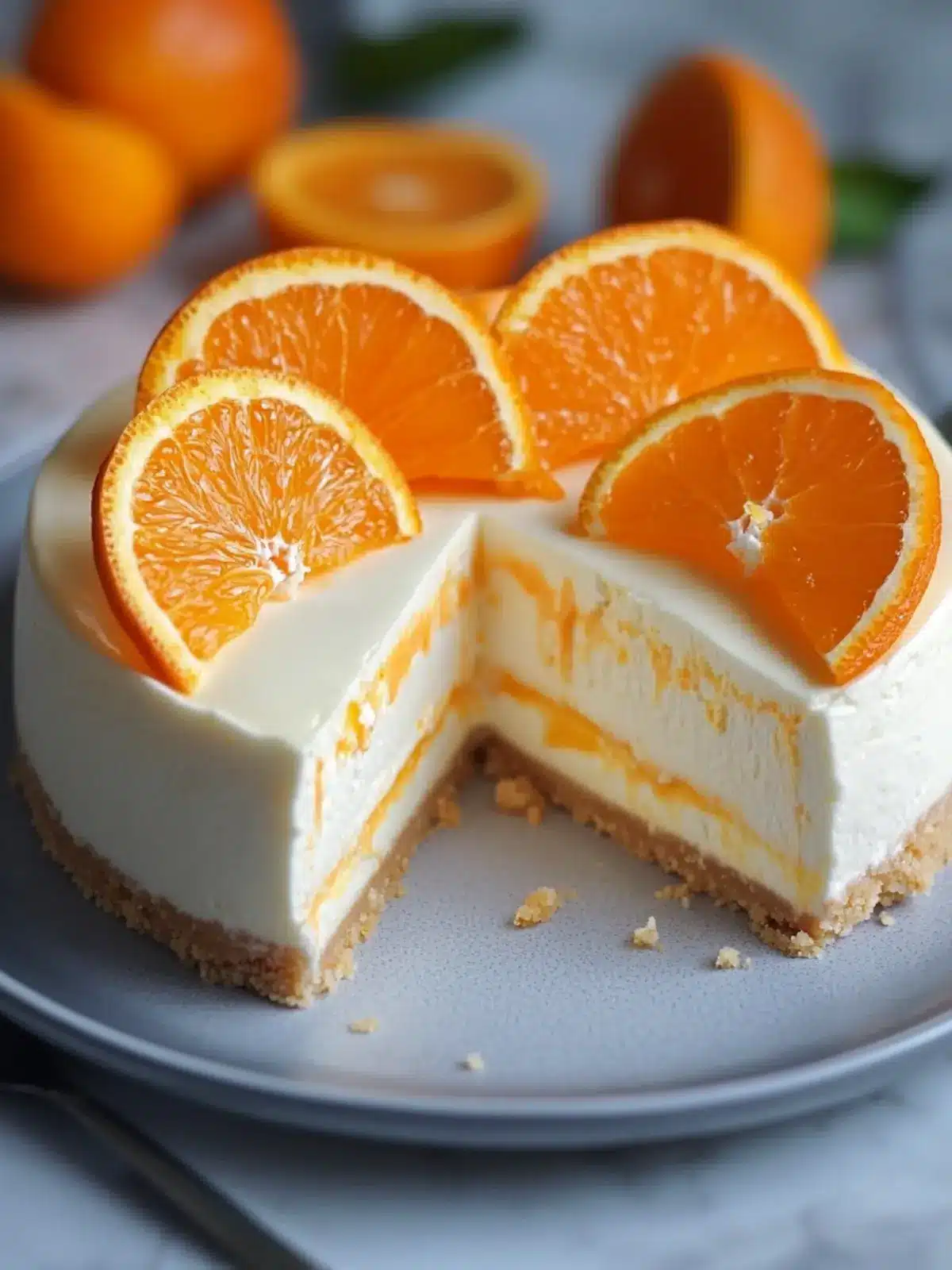 Light and Tangy No-Bake Orange Creamsicle Cheesecake Bliss 3 Light and Tangy No-Bake Orange Creamsicle Cheesecake