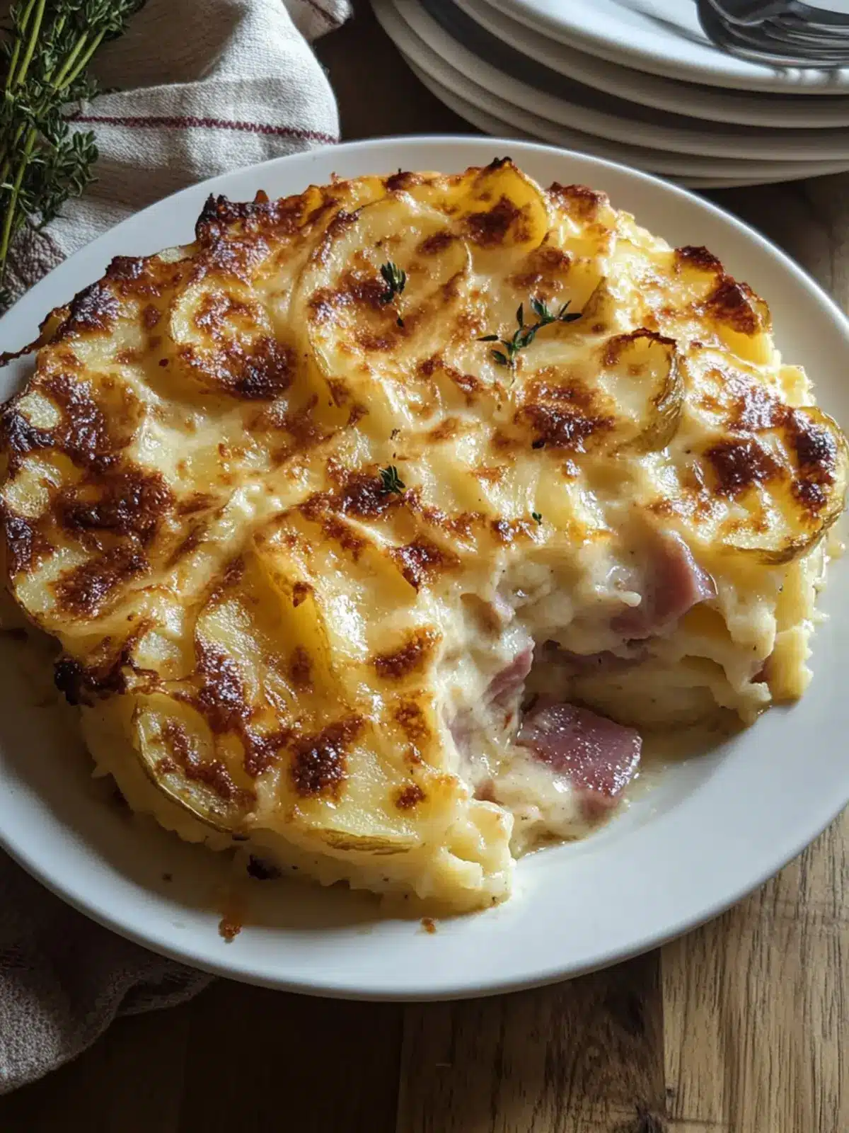 3-Layer Scalloped Potatoes and Ham: Comfort in Every Bite 2 3-Layer Scalloped Potatoes and Ham