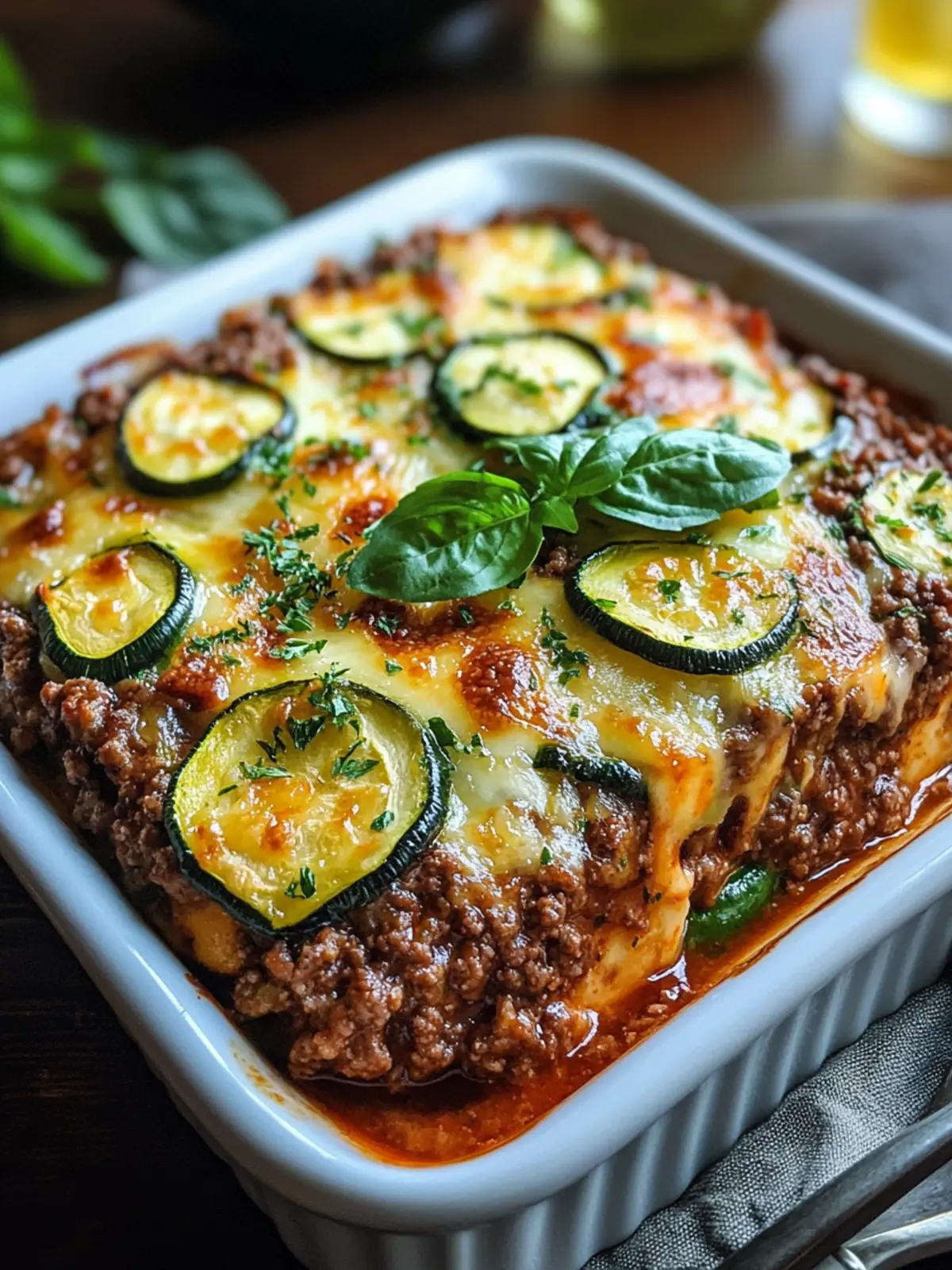 Beef & Zucchini Ground Bake
