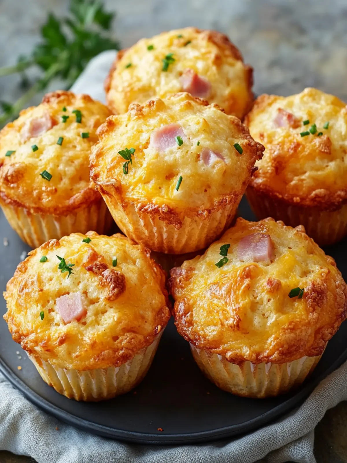 Savory Cheddar and Ham Muffins with a Crispy Golden Finish 3 Savory Cheddar and Ham Muffins with a Crispy Golden Finish