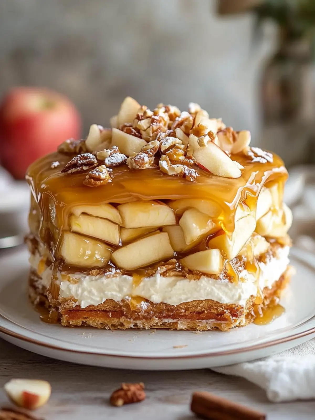 Caramel Apple  clair Cake