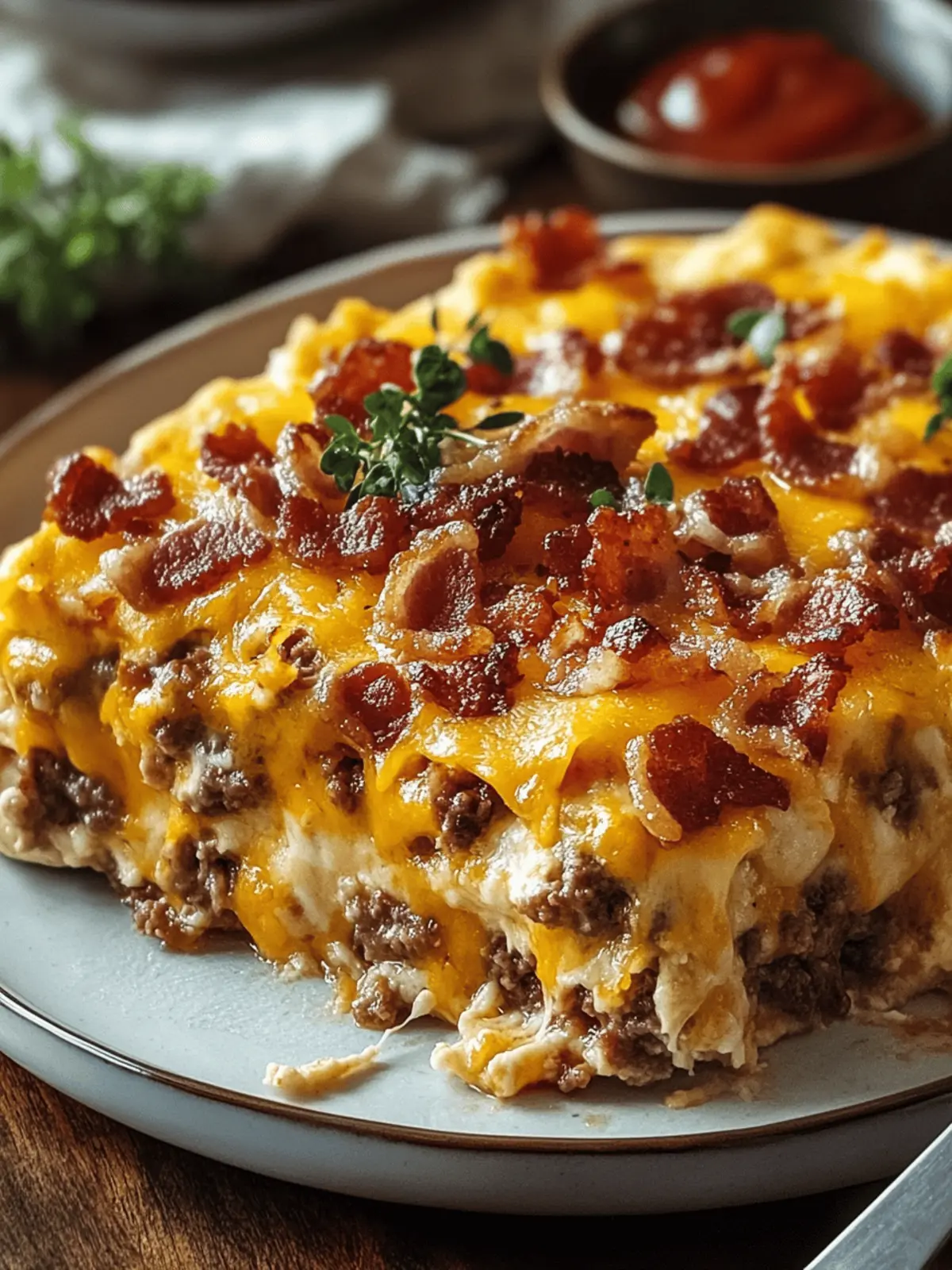 Bacon Cheeseburger Casserole: Comfort Food Done Right 4 Bacon Cheeseburger Casserole