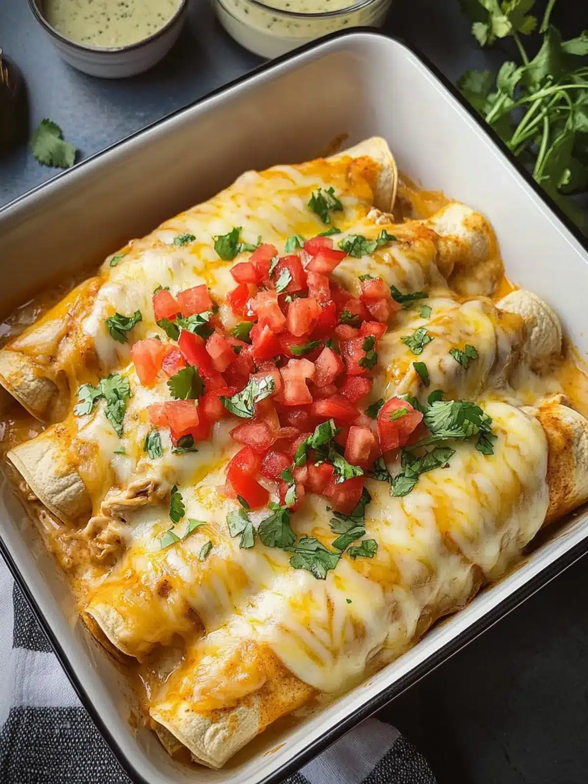 Queso Chicken Enchiladas That'll Spice Up Your Dinner Tonight 3 Queso Chicken Enchiladas