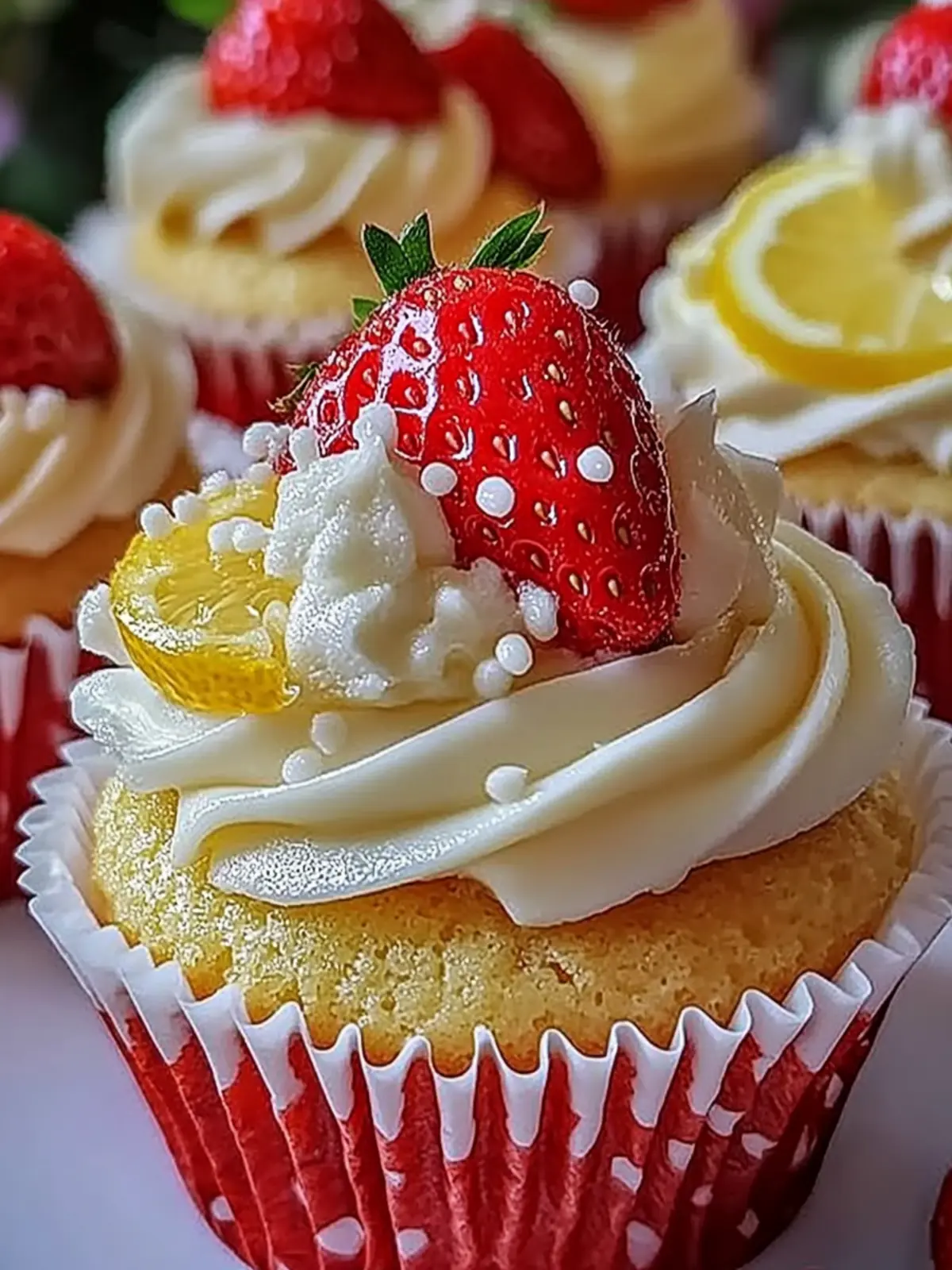 Juicy and Refreshing Strawberry Lemonade Cupcakes