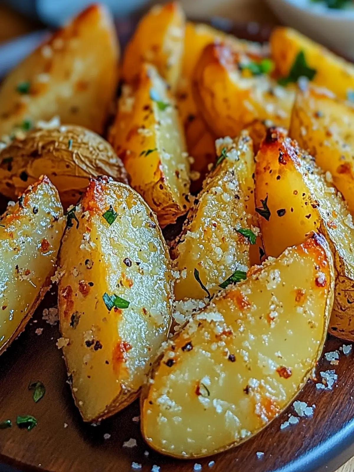 Crispy Baked Garlic Parmesan Potato Wedges You ll Crave 3 Baked Garlic Parmesan Potato Wedges