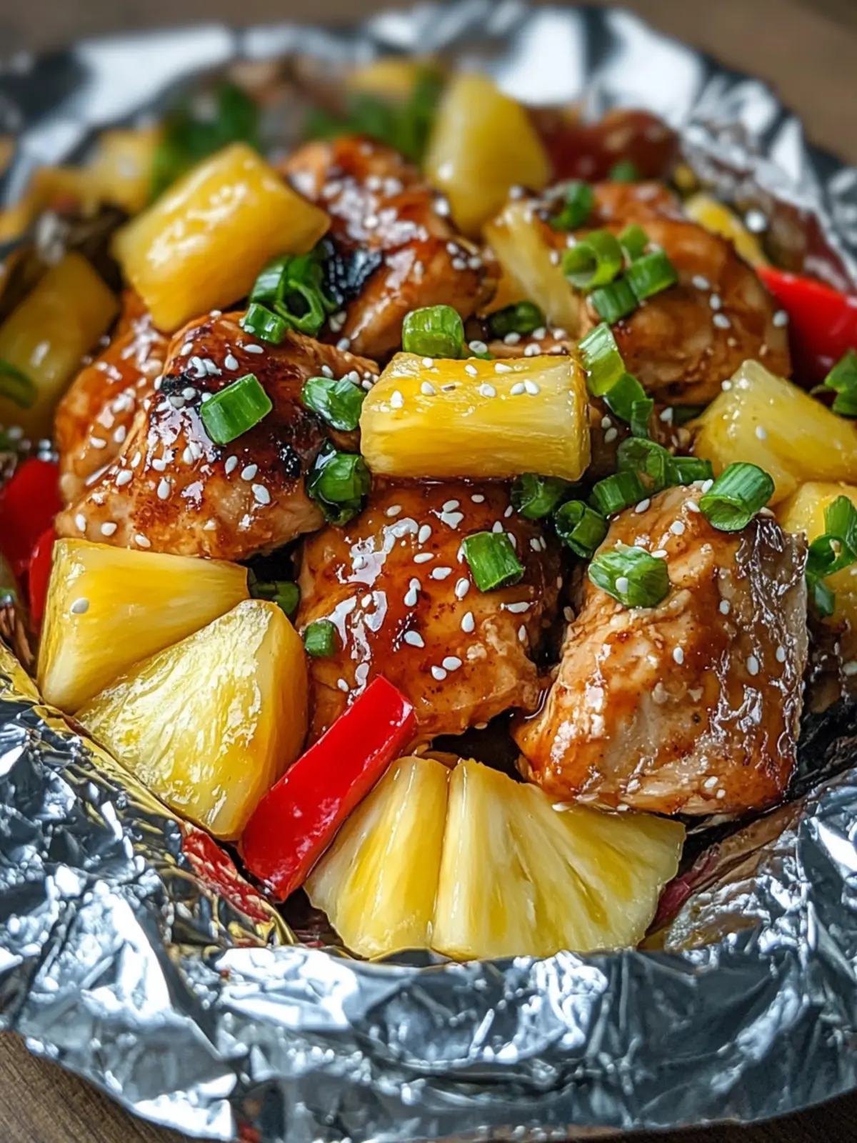 Teriyaki Chicken and Pineapple Foil Packets for Easy Grilling 3 Teriyaki Chicken and Pineapple Foil Packets