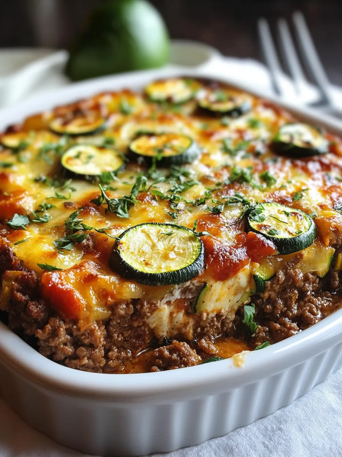 Beef & Zucchini Ground Bake