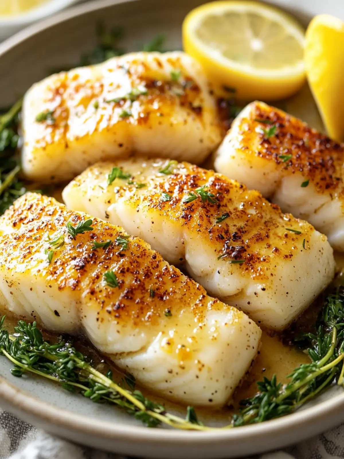 Crispy Seared White Fish with Zesty Herb-Lemon Butter Bliss 4 Crispy Seared White Fish with Bright Herb-Lemon Butter Glaze