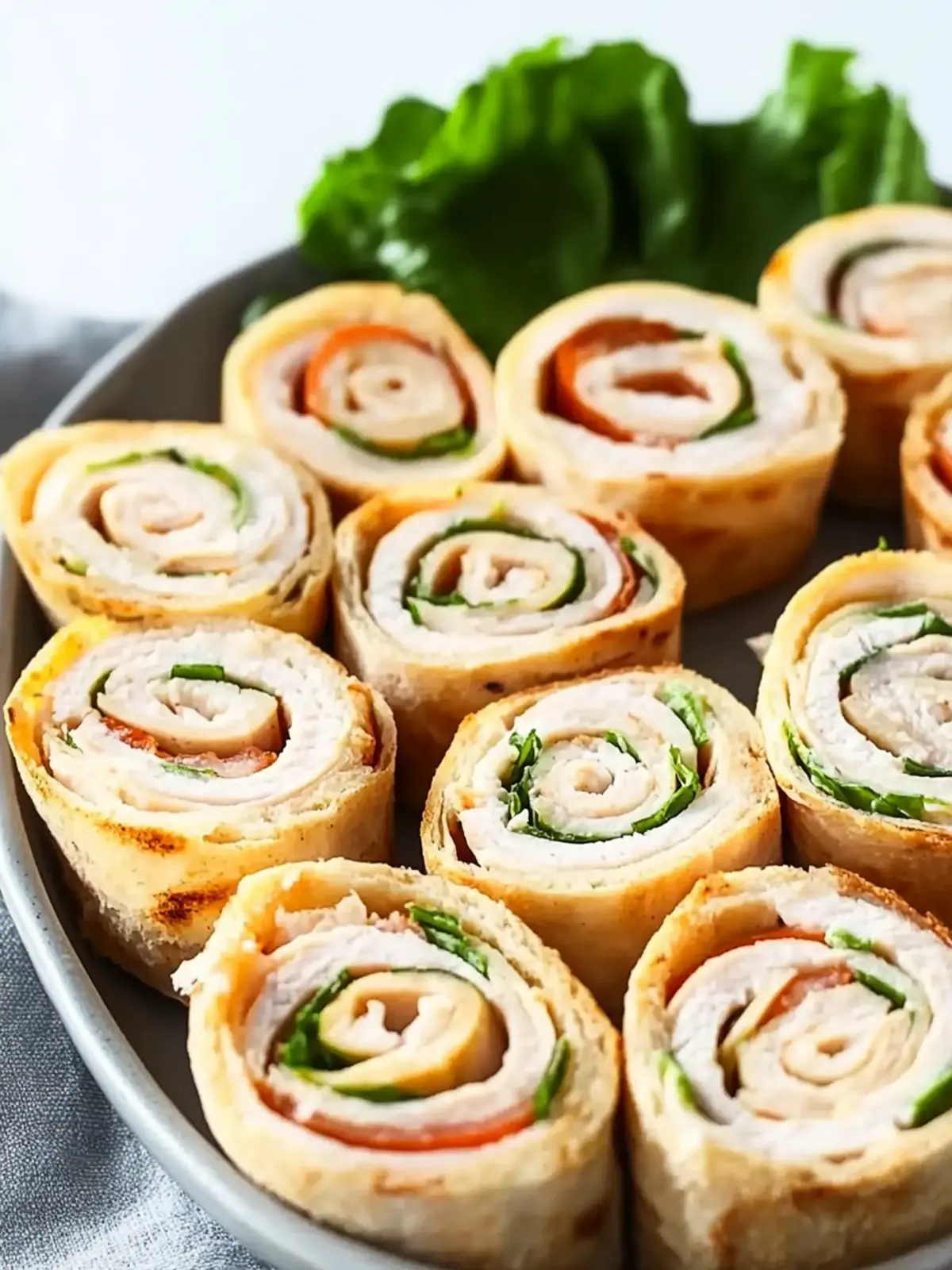Turkey & Tomato Pinwheel Sandwiches